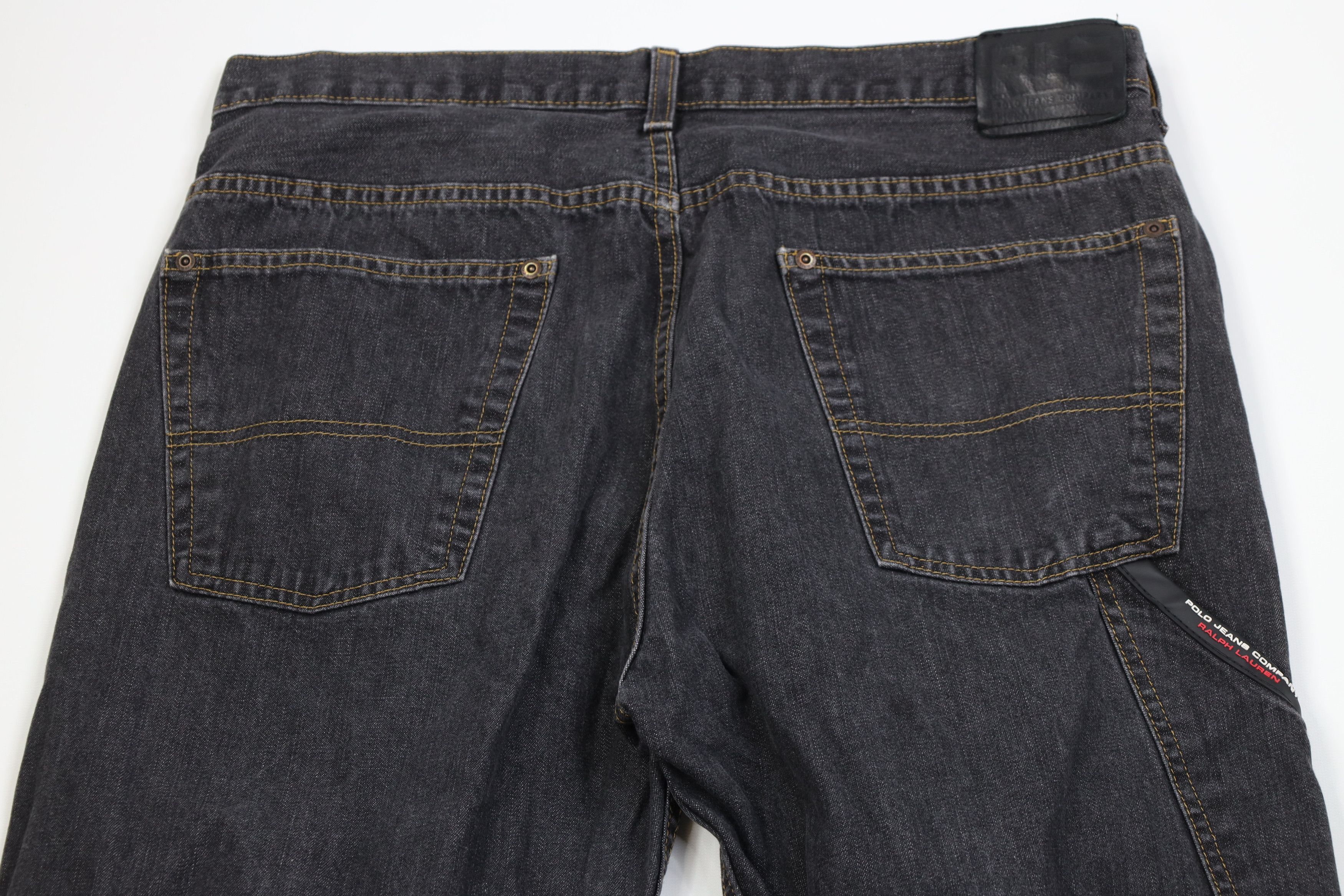 Ralph Lauren Vintage 90s Ralph Lauren Wide Leg Carpenter Jeans Black Size US 34 / EU 50 - 10 Thumbnail