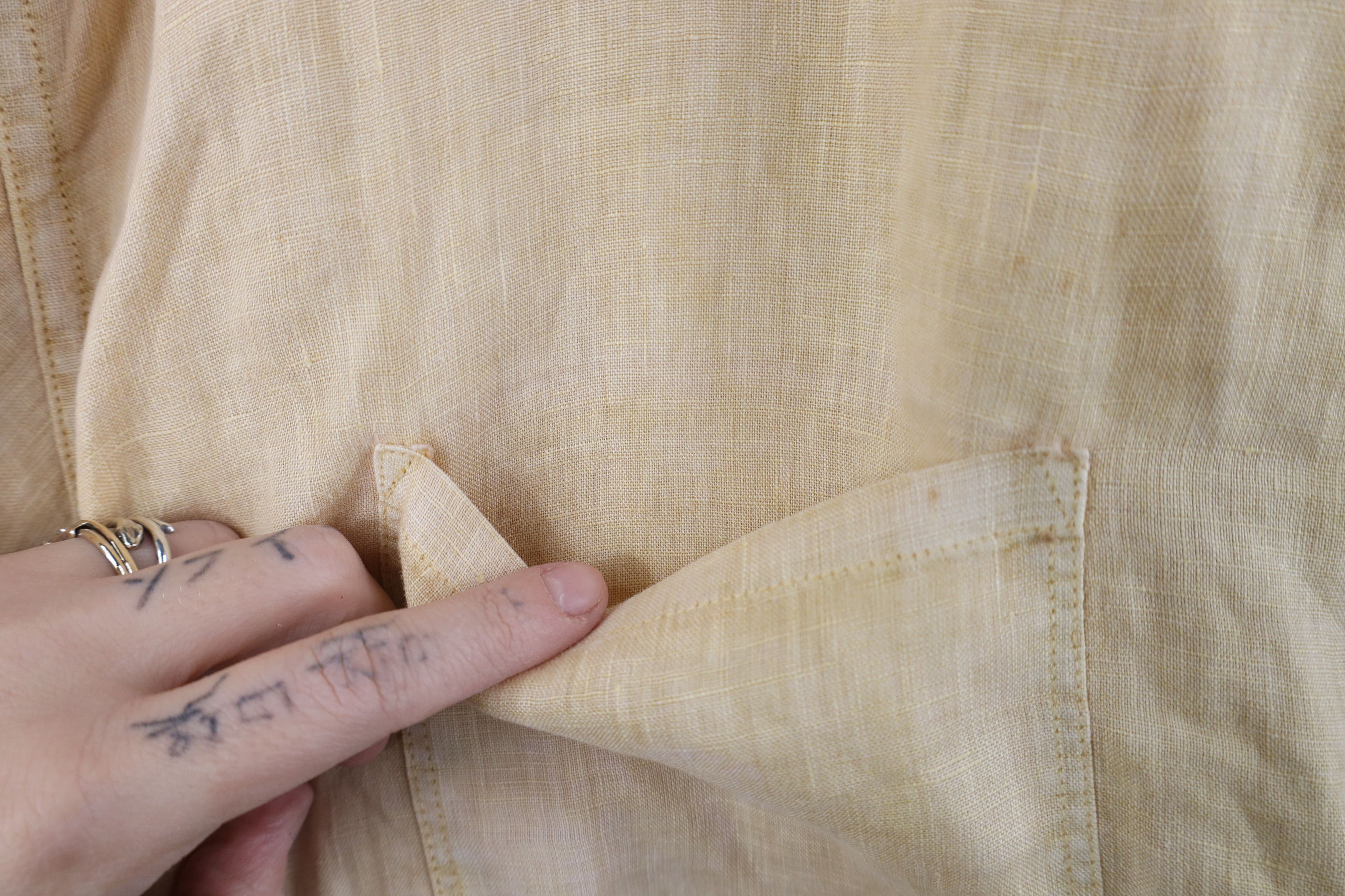 Vintage Vintage 90s Streetwear Linen Ombre Collared Button Shirt Size US XXL / EU 58 / 5 - 4 Thumbnail