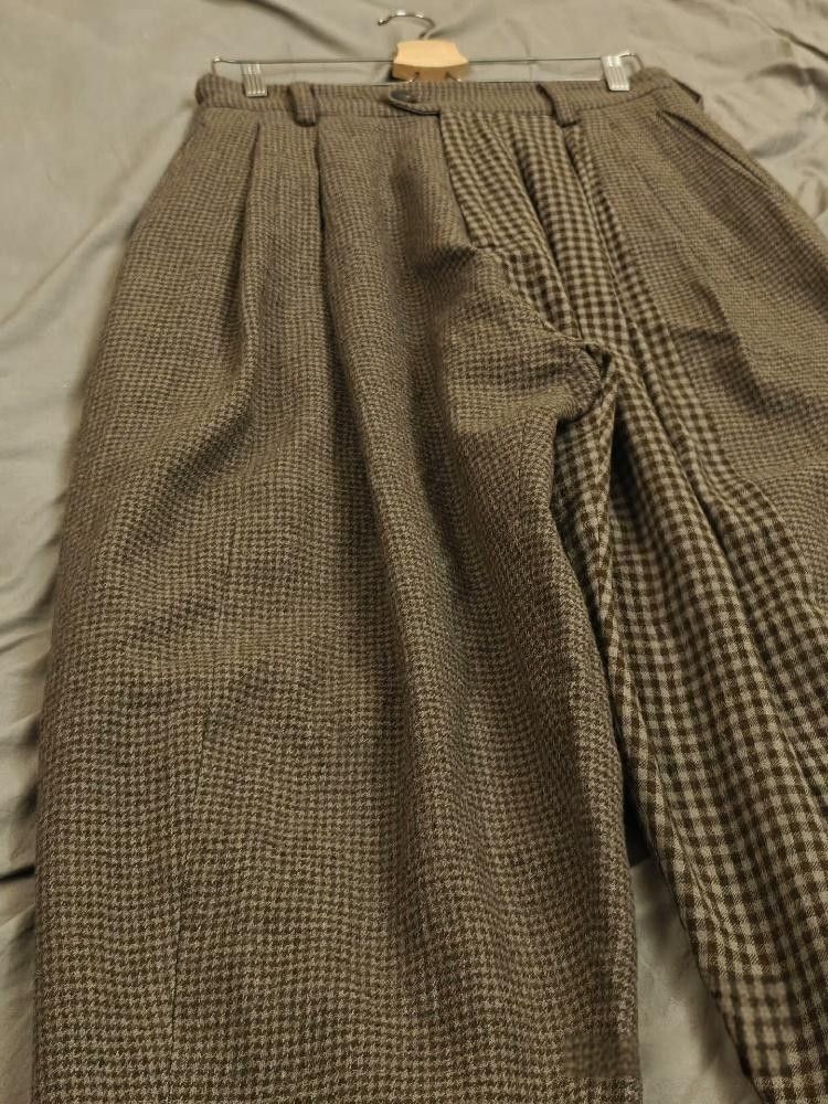 Ziggy Chen ziggy chen 23AW houndstooth 100% virgin wool wide trousers Size US 28 / EU 44 - 5 Thumbnail