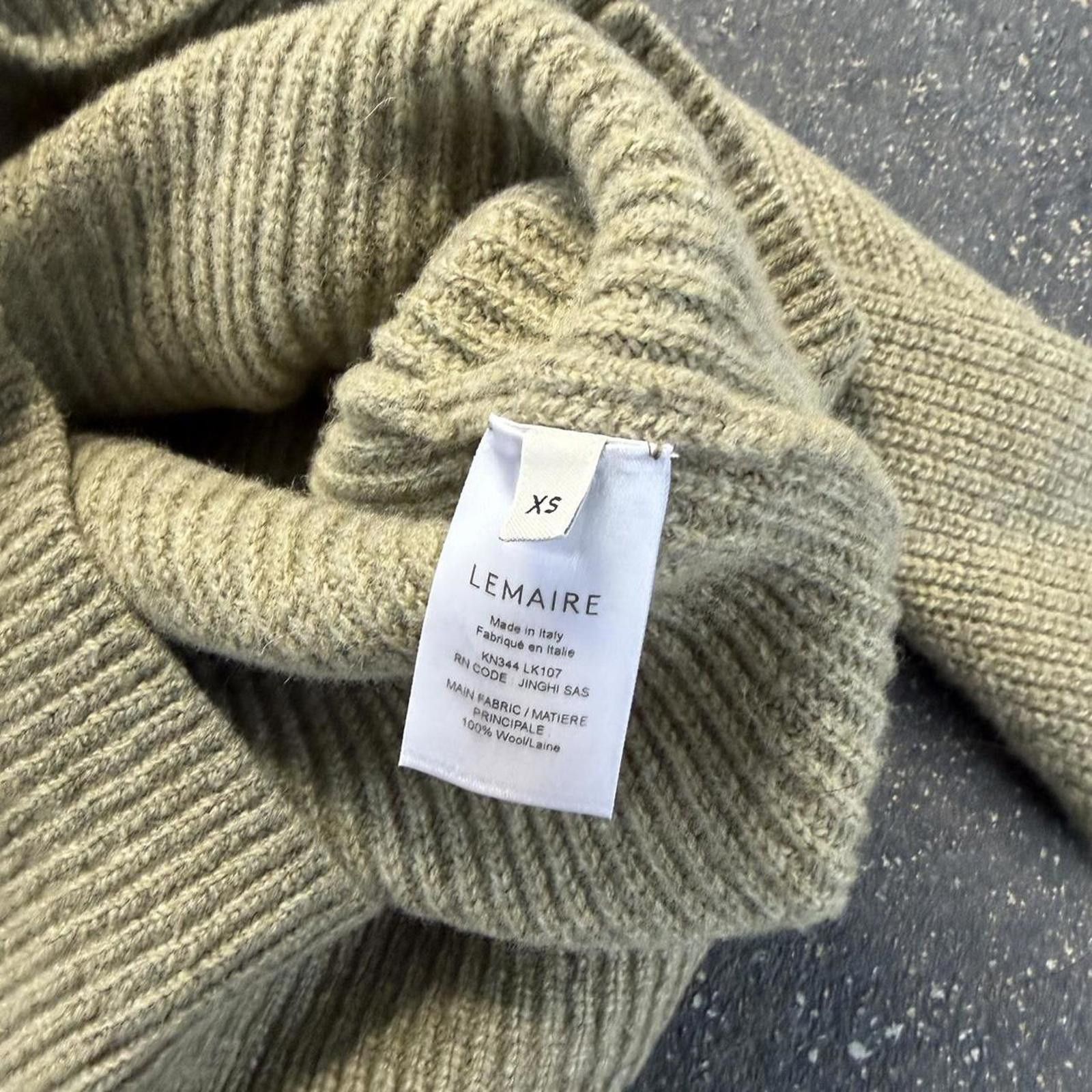Lemaire Lemaire Wool Khaki Cardigan Italian Sweater Size US XS / EU 42 / 0 - 2 Thumbnail