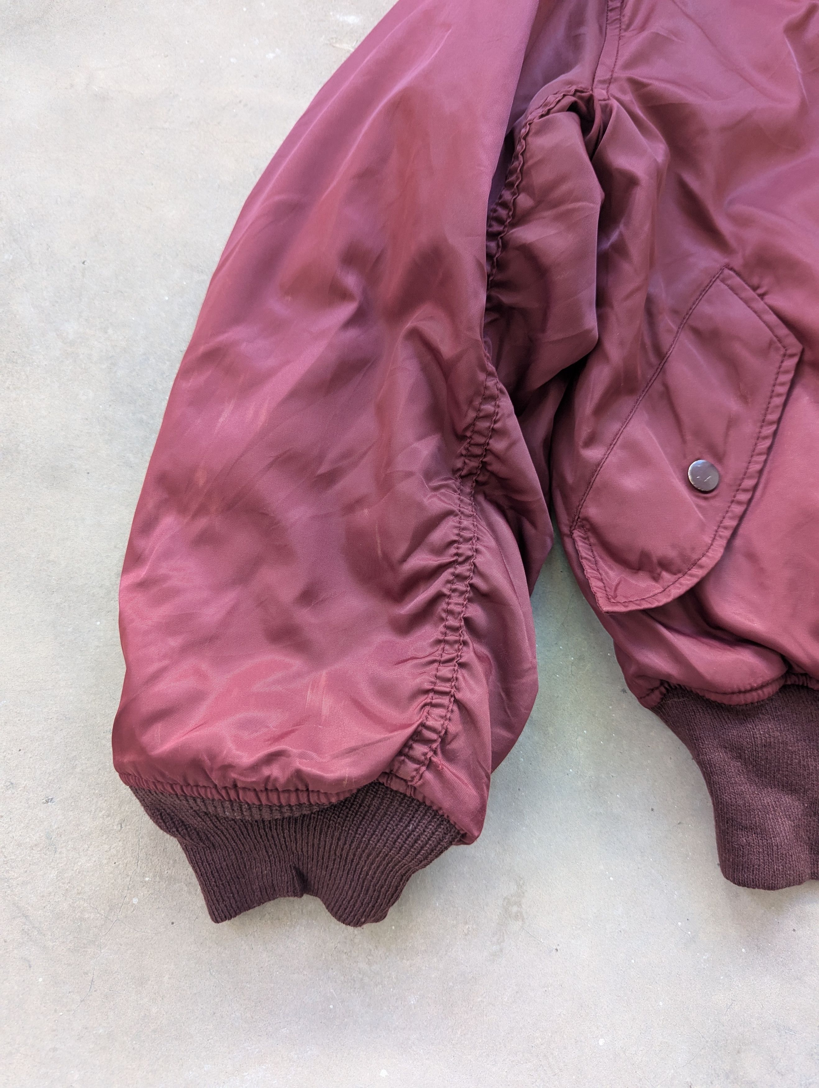 Alpha Industries Vintage Ma 1 Bomber Jacket Maroon Reversible Size US M / EU 48-50 / 2 - 7 Thumbnail