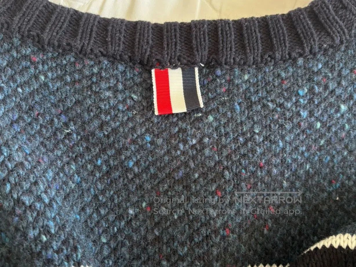 Thom Browne ThomBrowne Navy Stripe Wool Sweater 0. Size US XXS / EU 40 - 5 Thumbnail