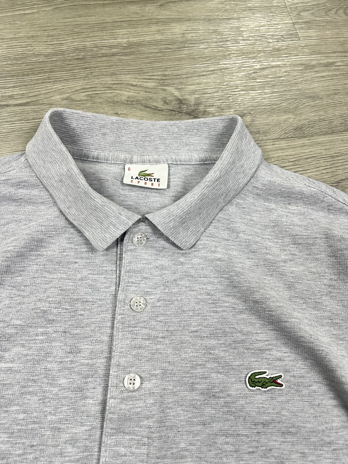 Lacoste Men's Lacoste polo shirt with long sleeves gray Men’s Size M Size US M / EU 48-50 / 2 - 3 Thumbnail