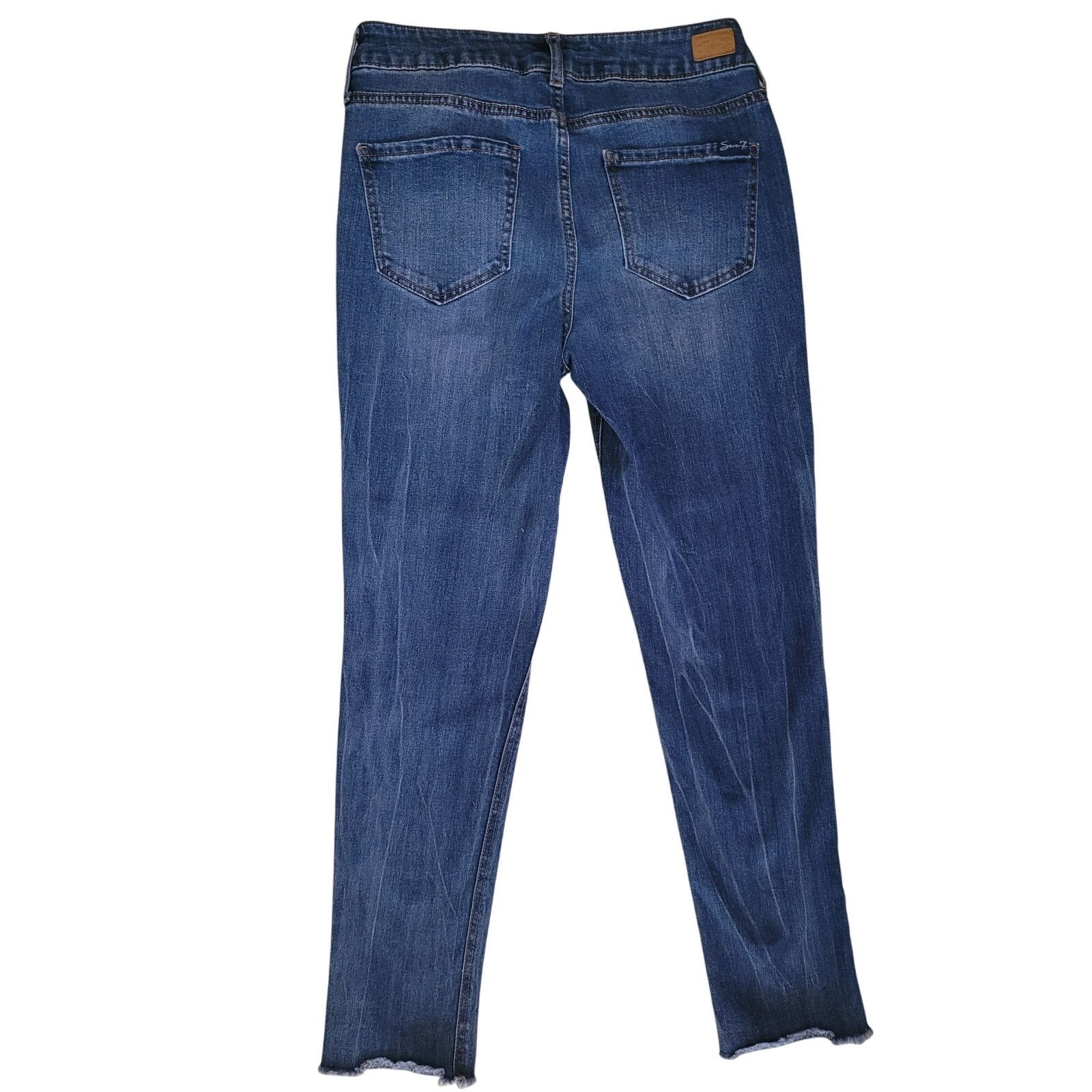 Seven 7 Seven7 Y2K Ankle Freyed Jeans Women Sz 4 Size 27" / US 4 / IT 40 - 5 Thumbnail