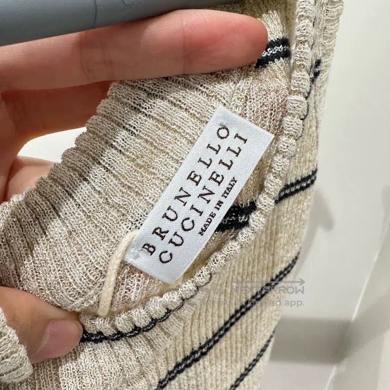 Brunello Cucinelli Brunello Cucinelli Sleeveless striped casual thin knit ves Size XS / US 0-2 / IT 36-38 - 3 Thumbnail