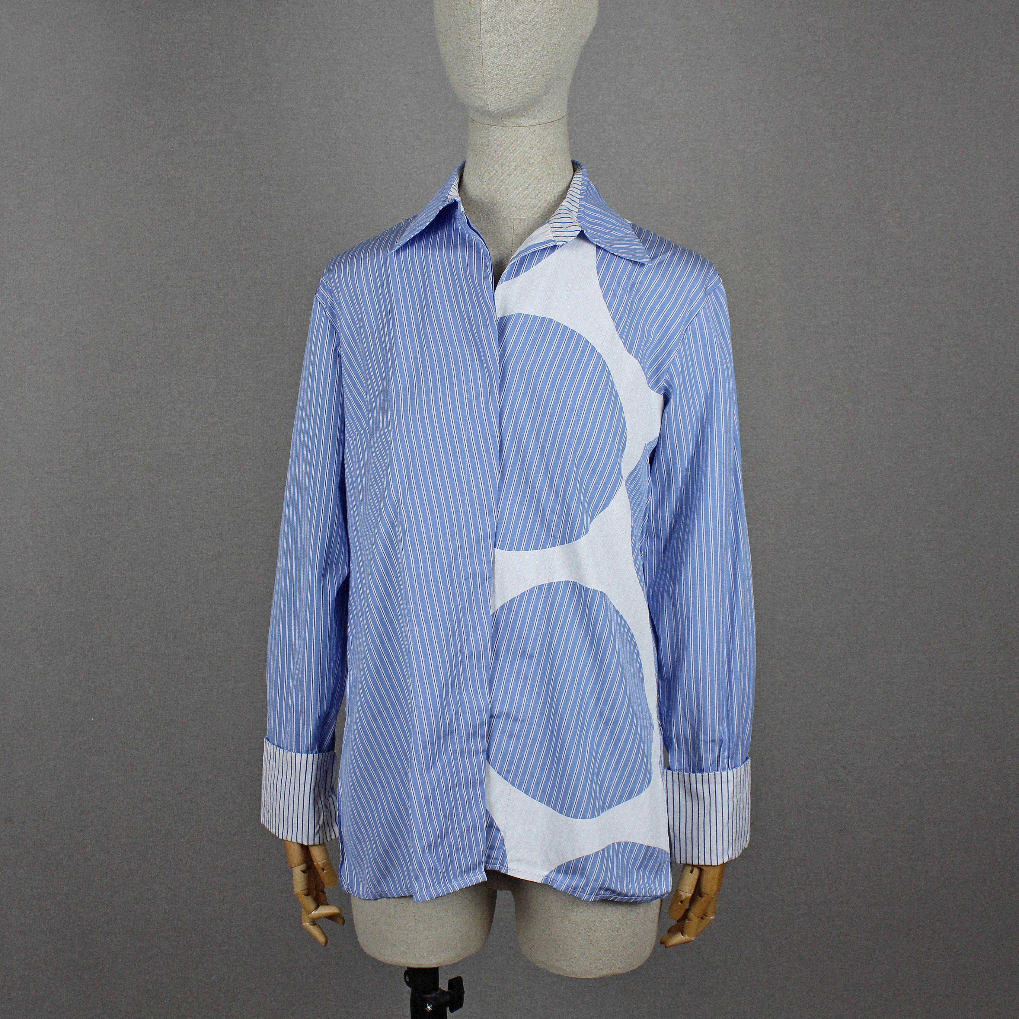 Stella McCartney Stella McCartney Asymmetric Striped Longsleeve Blouse 40 M L Size S / US 4 / IT 40 - 6 Thumbnail