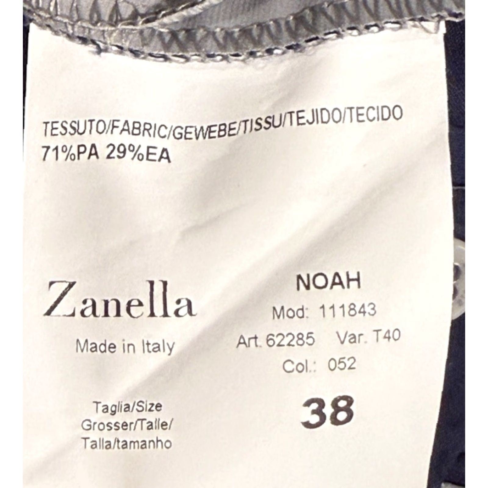 Zanella Zanella Pants Flat Front Active Stretch Gray 38x27 Men Regular Inseam 27in Italy Button Pockets Size US 38 / EU 54 - 8 Thumbnail