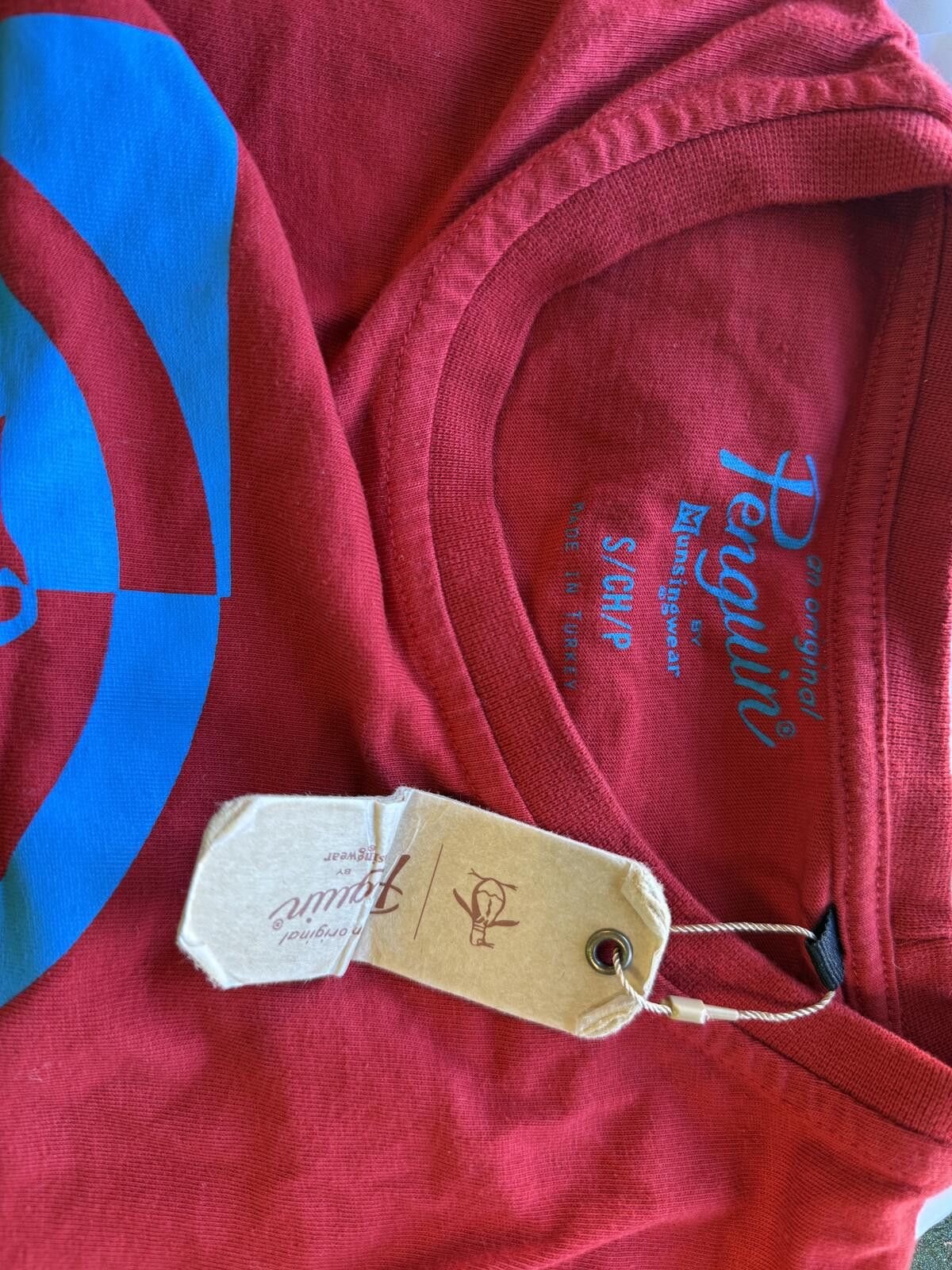 Original Penguin Penguin red graphic tshirt in size S Size ONE SIZE - 3 Thumbnail
