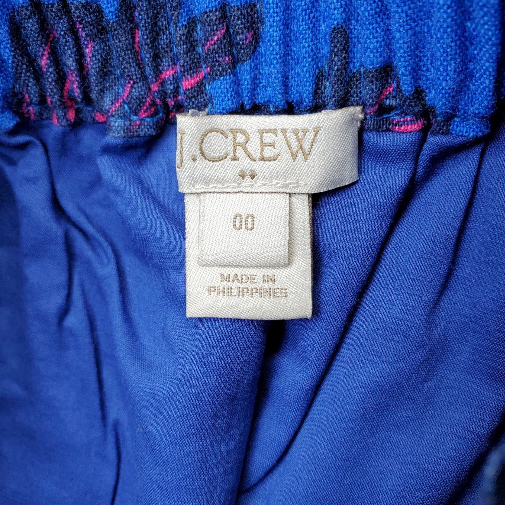 J.Crew J.CREW Mini Skirt Womens Size 00 Multicolor Floral Linen Stretch Elastic Waist Skirt Womens Size 00 Multicolor Floral Linen Stretch Elastic Waist Size 24" / US 00 / IT 34 - 5 Thumbnail