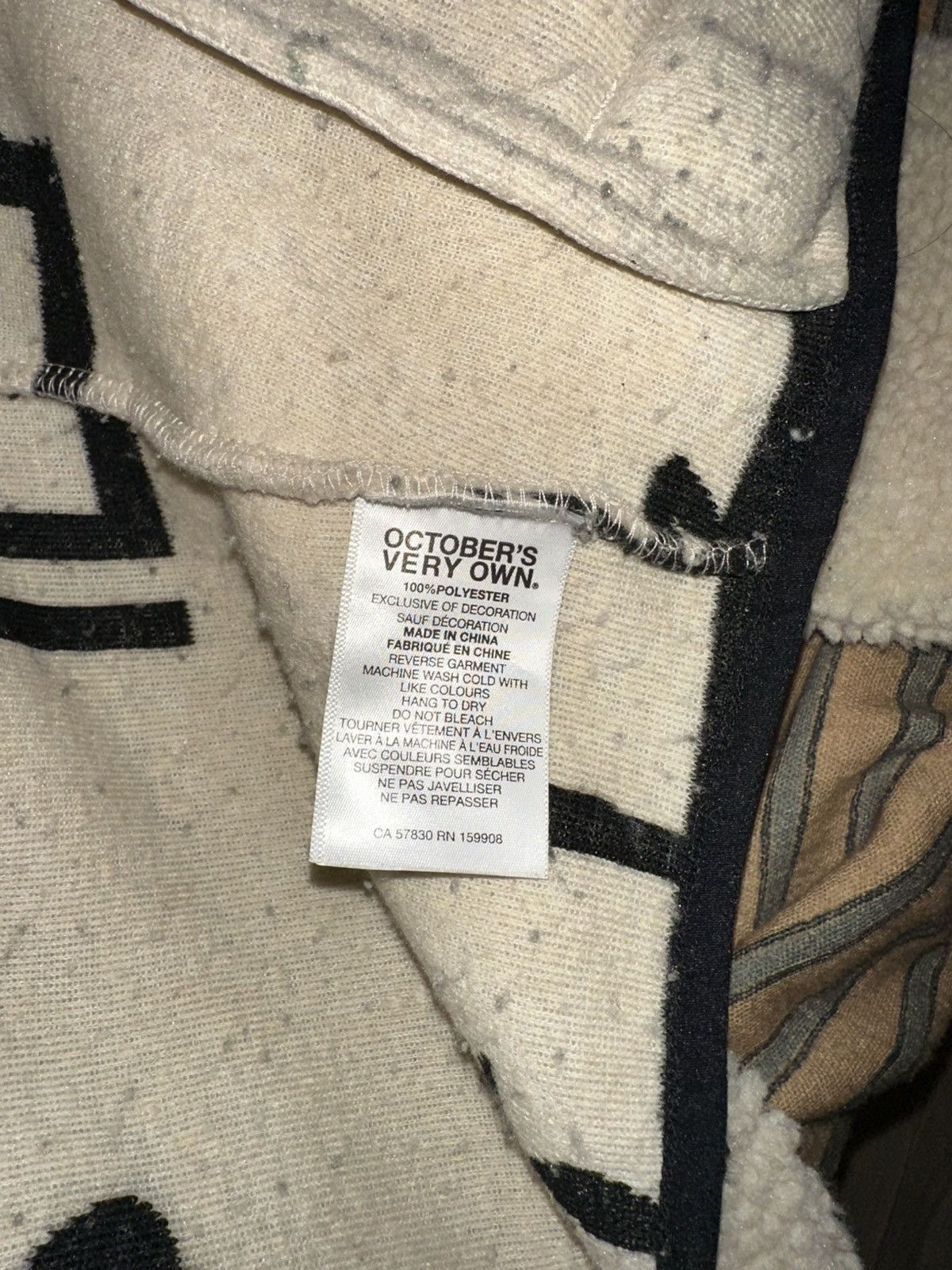 October's Very Own OVO Jacquard Arabic Family Sherpa Fleece Jacket Size US M / EU 48-50 / 2 - 4 Thumbnail