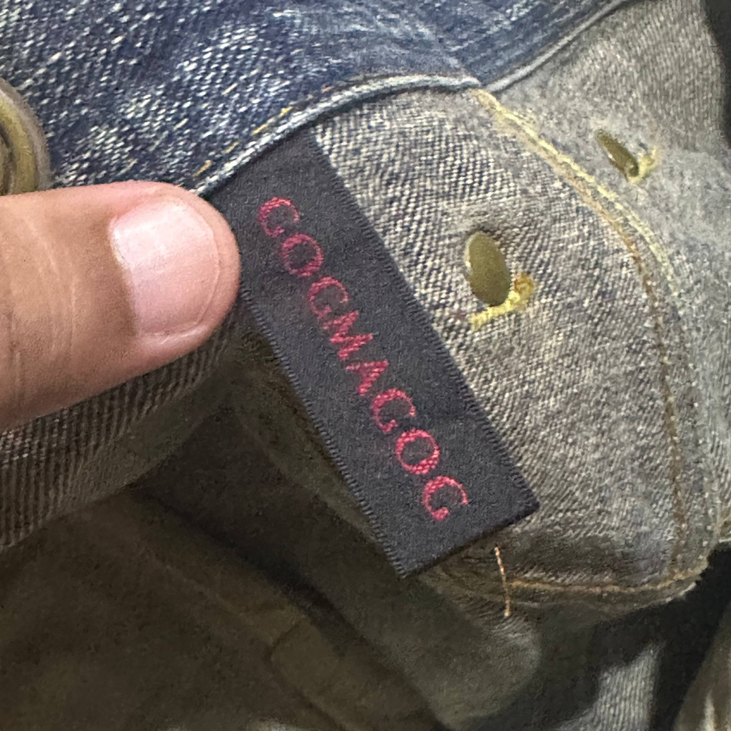 Japanese Brand 2000s Gogmagog Japan Distressed Flared Grommet Rivet Jeans Size US 34 / EU 50 - 12 Thumbnail