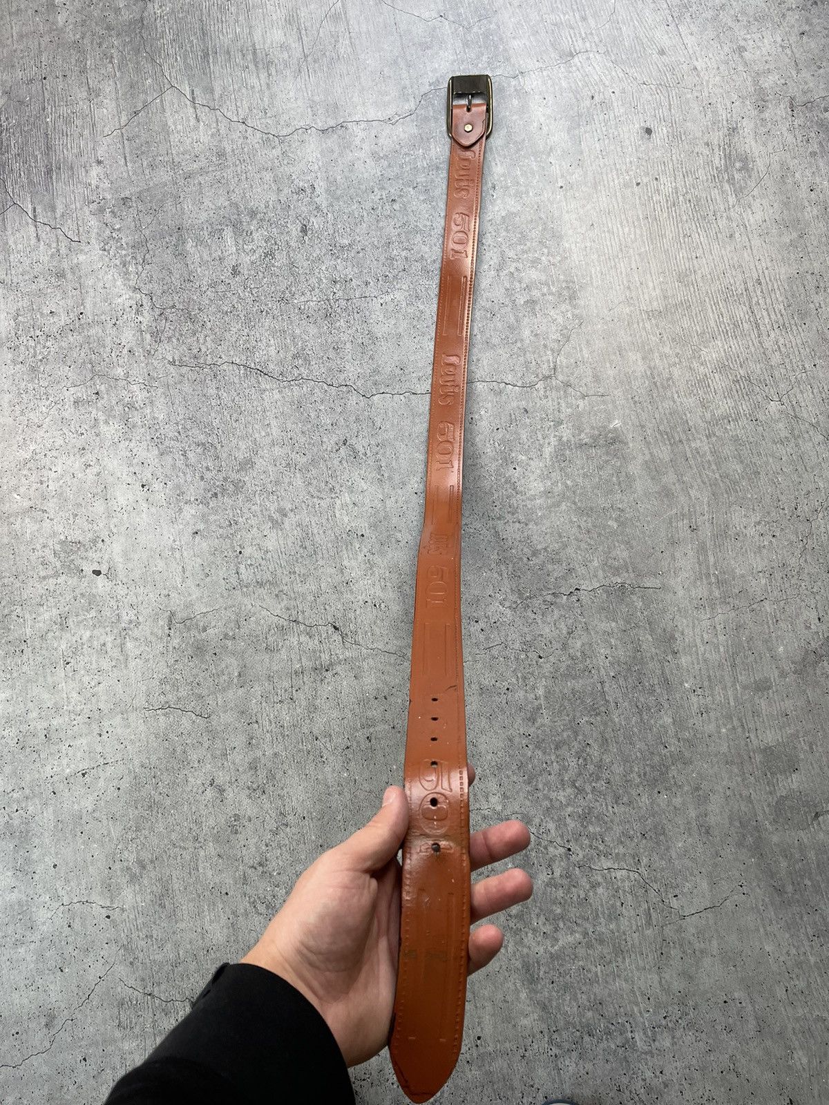 Levi's × Vintage Vintage Levi’s Monogram Leather Belt Size ONE SIZE - 7 Thumbnail