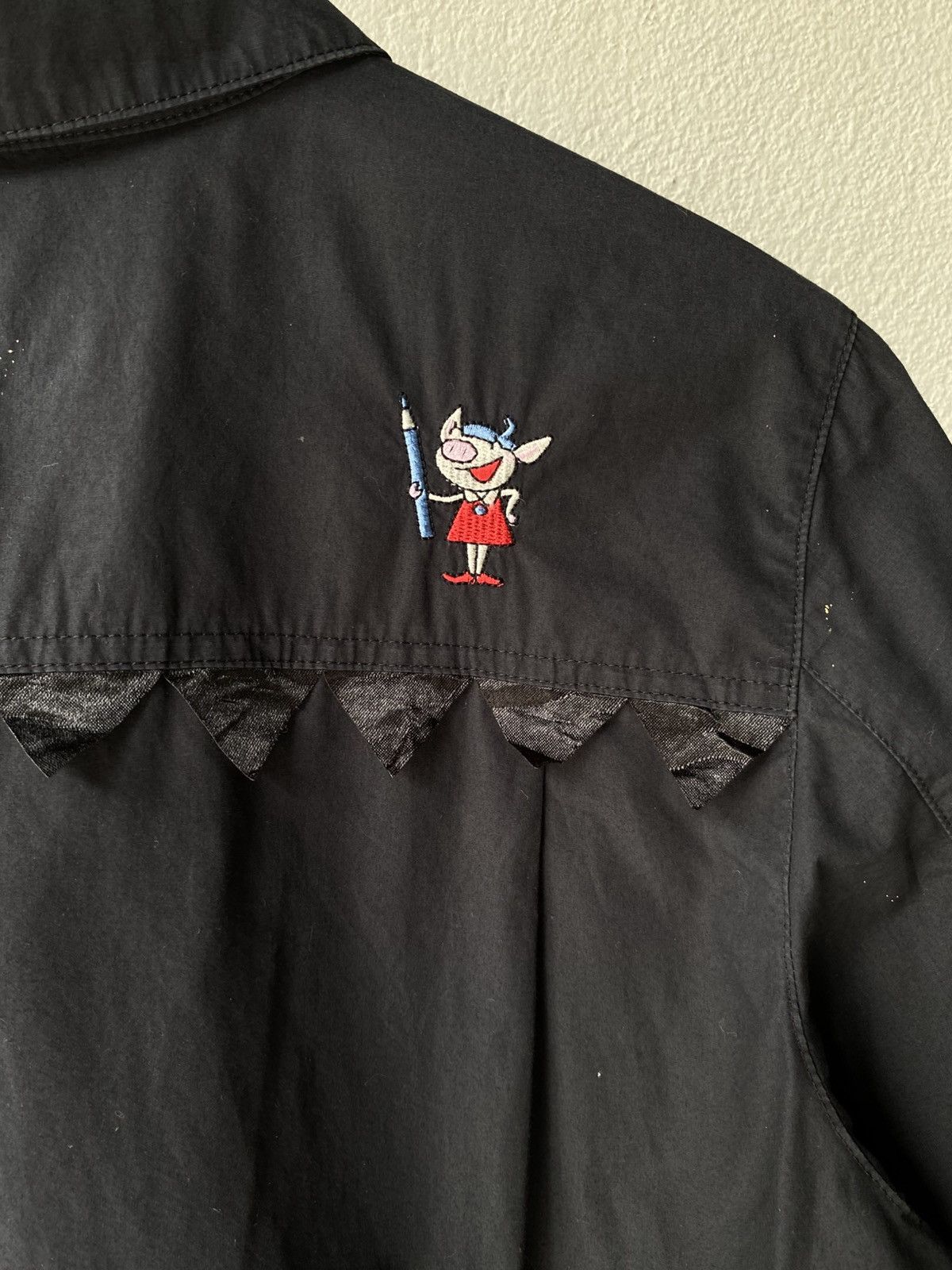 Designer × Japanese Brand OLLEBOREBLA Black Long-Sleeve Shirt Size M / US 6-8 / IT 42-44 - 6 Thumbnail