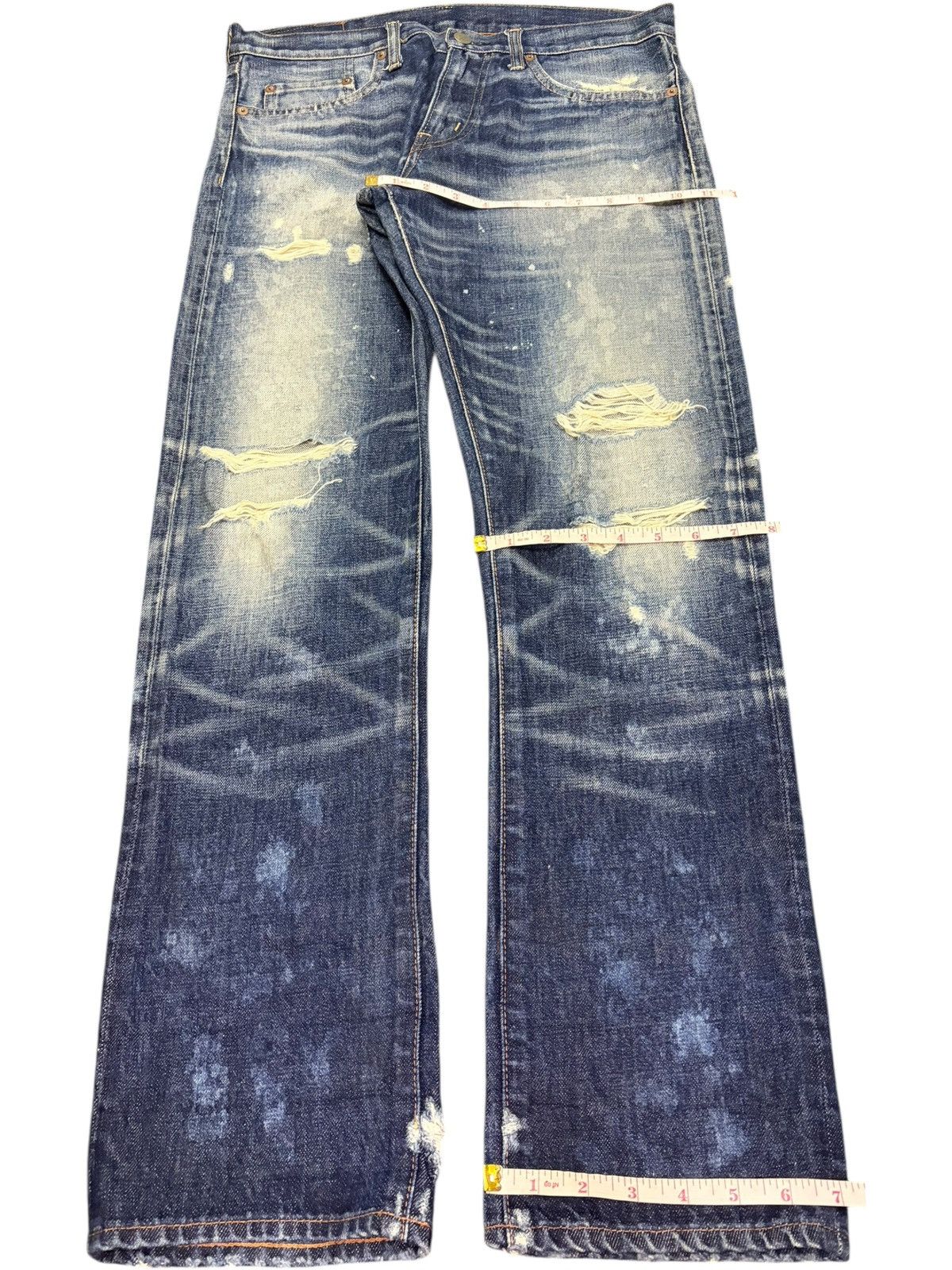 Dsquared2 Vintage Japanese Rna Bleached Wash Distressed Jeans Size 31" - 8 Thumbnail