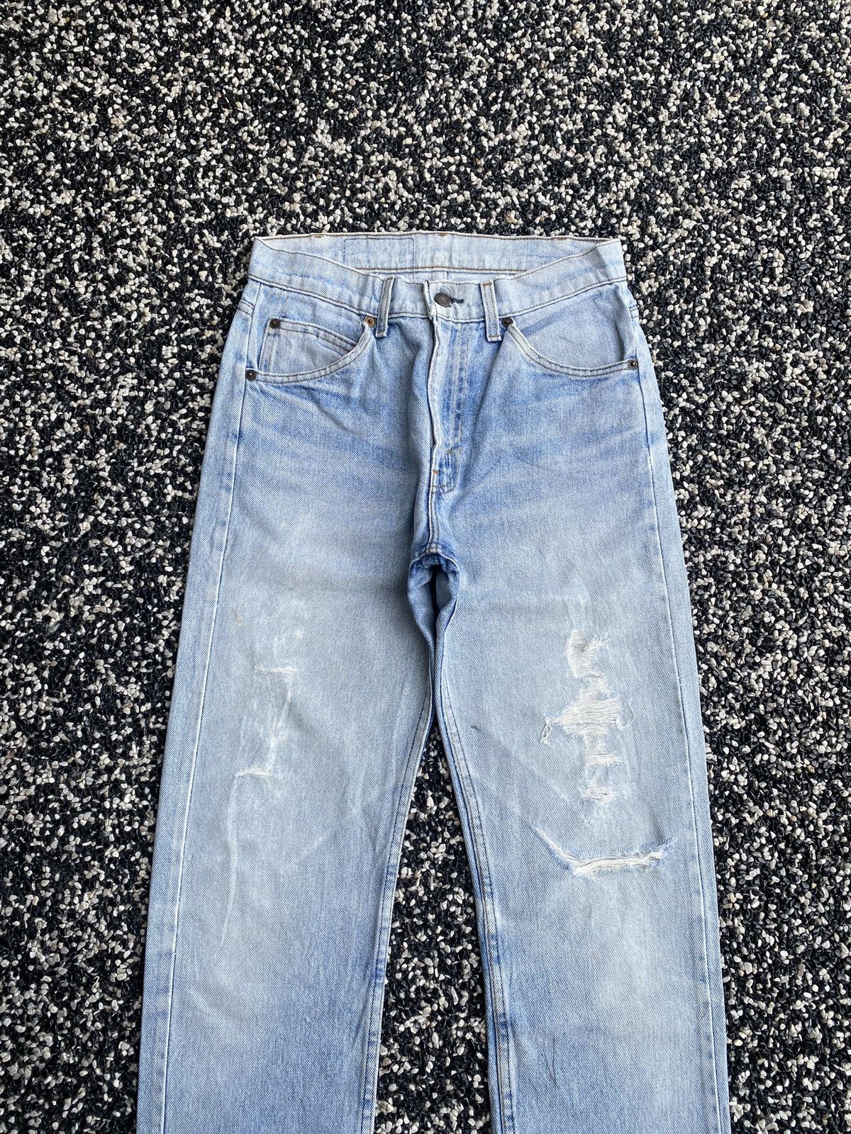 JNCO × Levi's × Vintage 🔥LEVIS 505 ORANGE TAB DISTRESSED DENIM JEANS Size US 28 / EU 44 - 3 Thumbnail