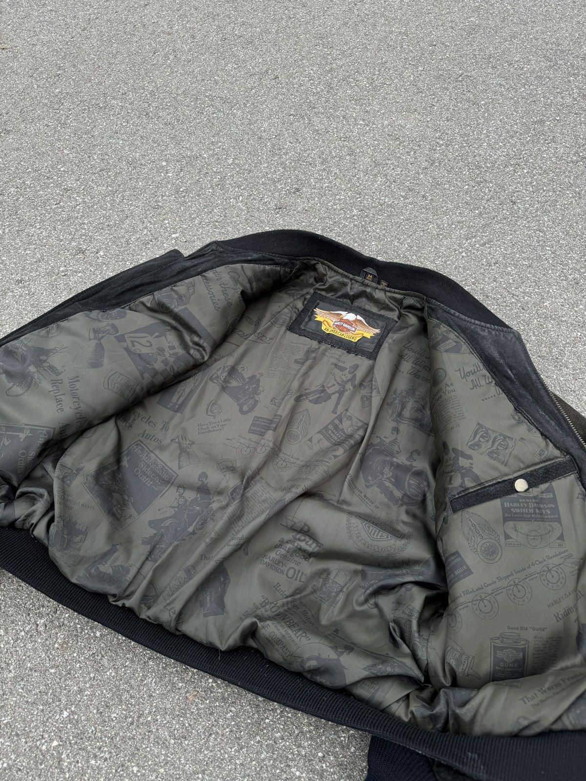 Harley Davidson × Vintage Rare🔥 90S Harley Davidson Vintage Leather Cropped Bomber Size US L / EU 52-54 / 3 - 7 Thumbnail