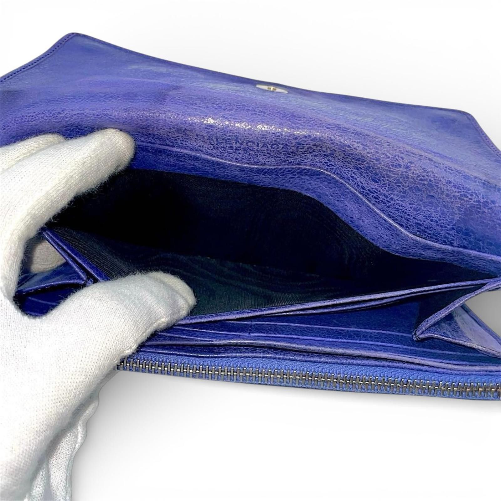 Balenciaga Balenciaga - Purple Leather Zip Wallet Size ONE SIZE - 3 Thumbnail