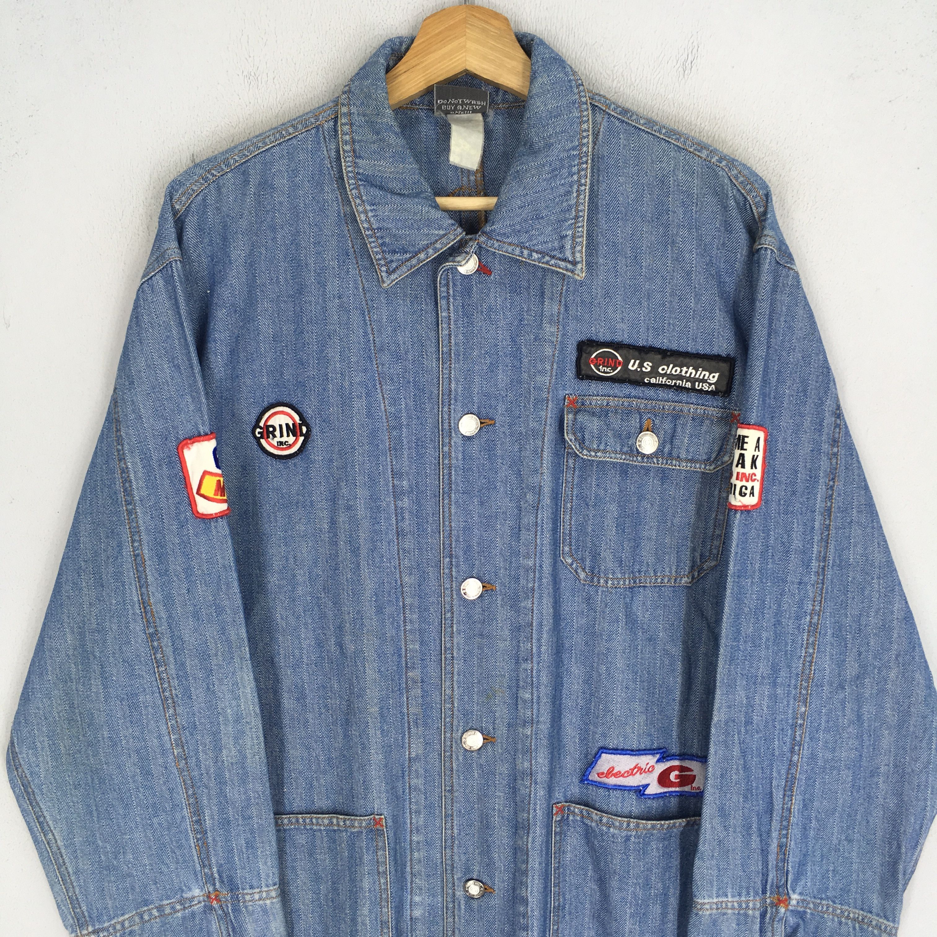 Sex Skateboards Vintage 90's Grind Inc. Skateboard Denim Jacket Santa Cruz Size US L / EU 52-54 / 3 - 4 Thumbnail
