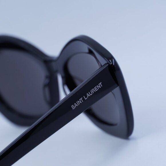 Saint Laurent Paris Saint Laurent SL68 001 Sunglasses Black Cat Eye Frame Size ONE SIZE - 5 Thumbnail