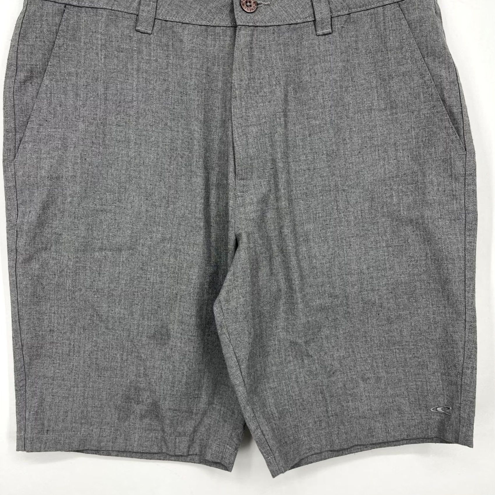 O'Neill O'Neill Chino Shorts Men Gray 32 Flat Front Stretch Regular Inseam 10" Mid Rise Stretch Pockets Casual Summer Spring Size US 32 / EU 48 - 3 Thumbnail
