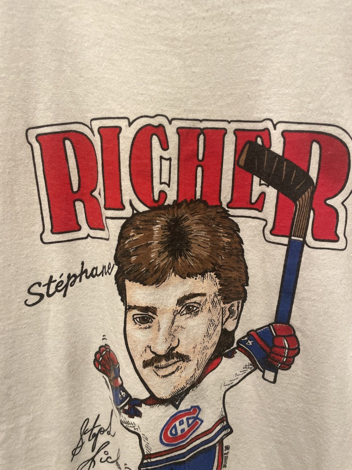NHL 1988 Stephane Richer NHL Tee XL RARE Size US XL / EU 56 / 4 - 2 Thumbnail