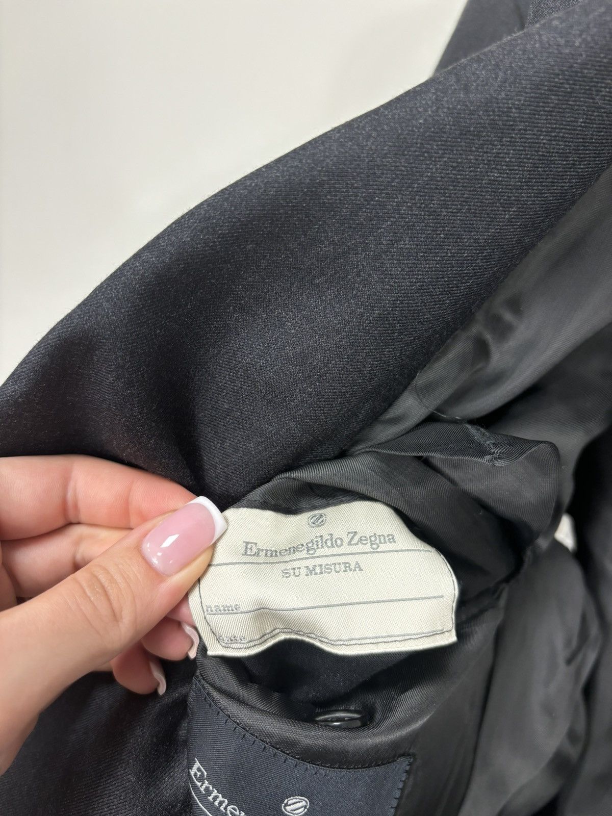 Ermenegildo Zegna Ermenegildo Zegna Men’s Dark Gray Formal Wool Blazer Jacket Size 50L - 13 Thumbnail