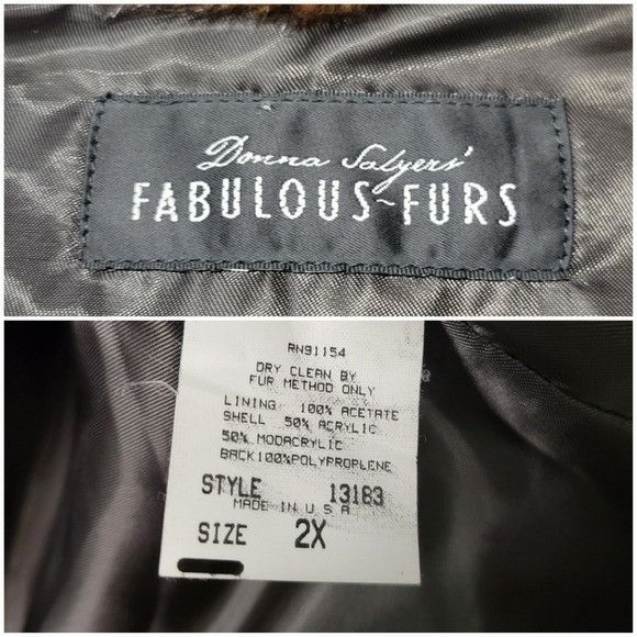 Other Donna Slayer's Fabulous Furs Brown Vegan Faux Fur Cozy Warm Size XXL / US 16-18 / IT 52-54 - 6 Thumbnail