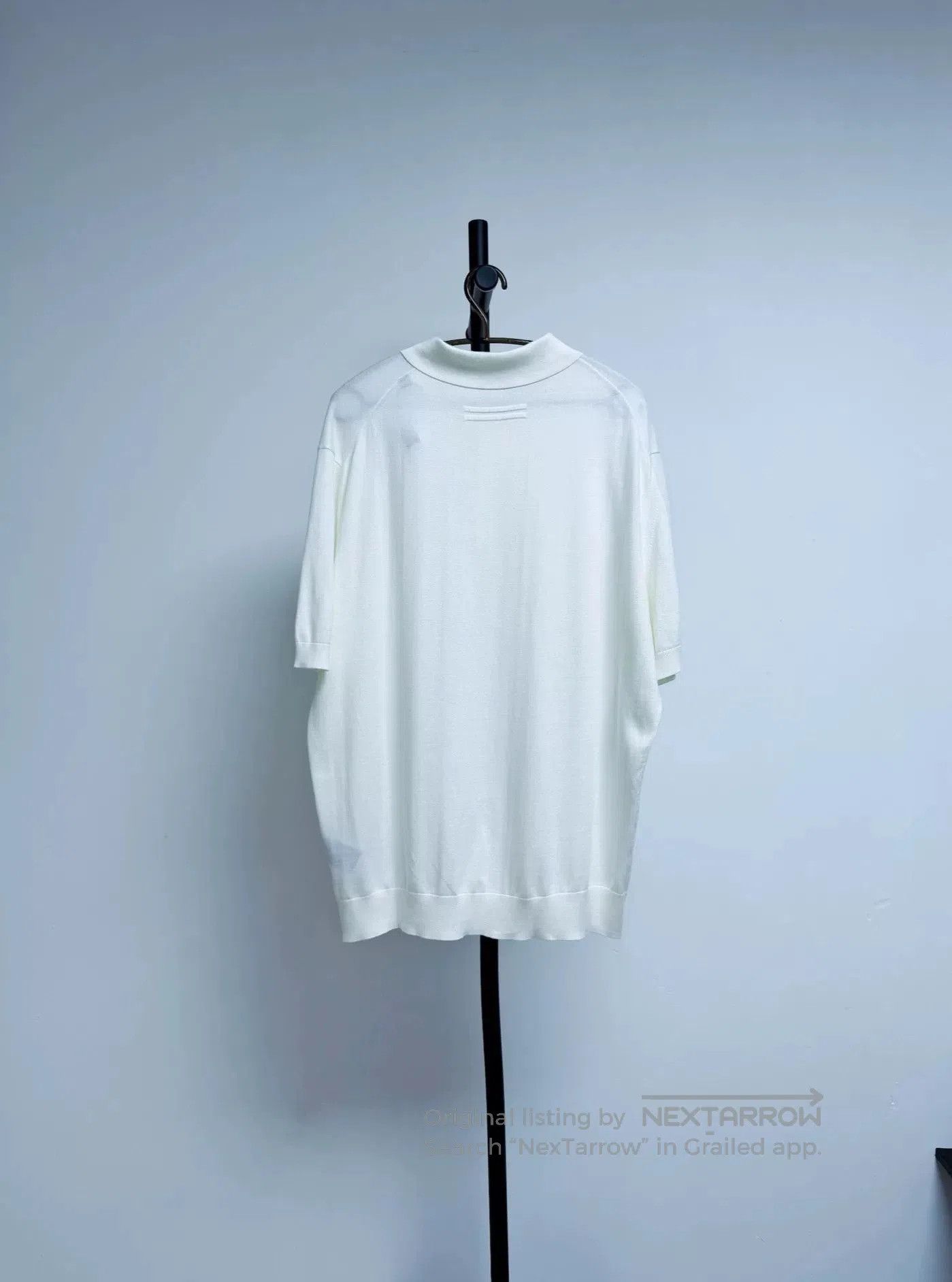 Ermenegildo Zegna ZEGNA Men's White Short-Sleeve Polo. Size US XL / EU 56 / 4 - 9 Thumbnail