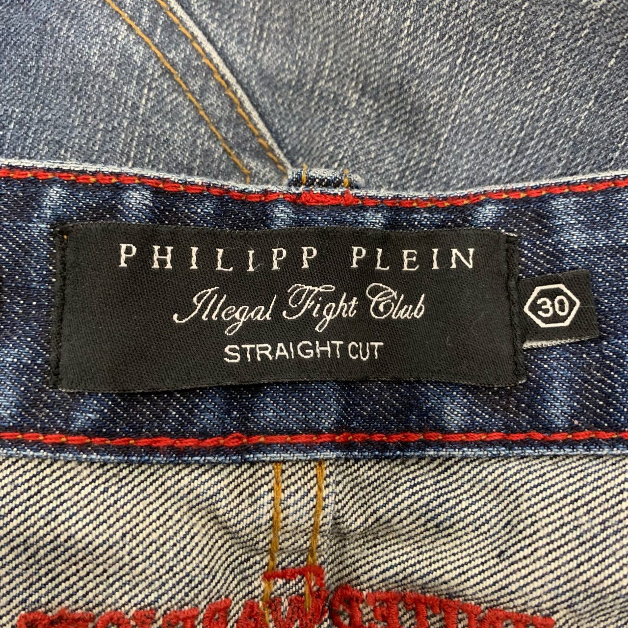 Philipp Plein Philipp Plein Dark Blue Distressed Straight Jeans K26WX Size US 30 / EU 46 - 6 Thumbnail