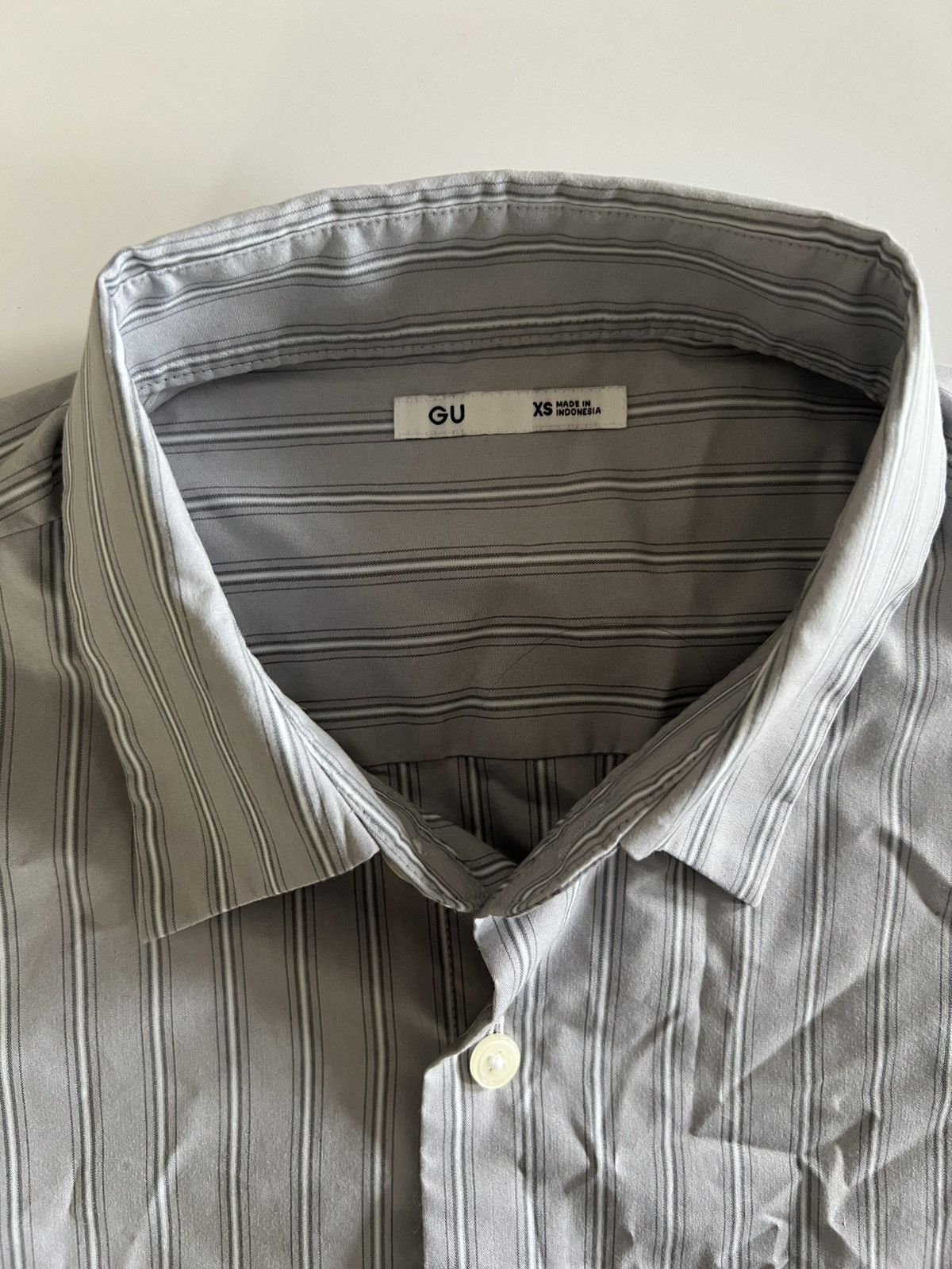 GU Grey Striped Broadcloth Shirt Size US XS / EU 42 / 0 - 2 Thumbnail