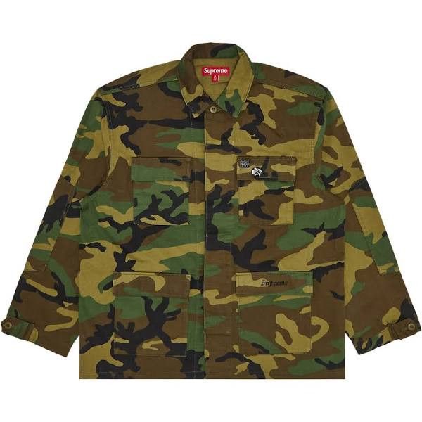 image of Supreme X Melvins Bdu Woodland Camo Jacket Ss24, Men's (Size Small)