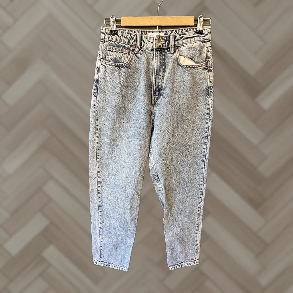 Zara Zara Jeans Women Blue Denim Size 6 High Waisted Regular Inseam 26 Tapered"} Size 28" / US 6 / IT 42 - 1 Thumbnail