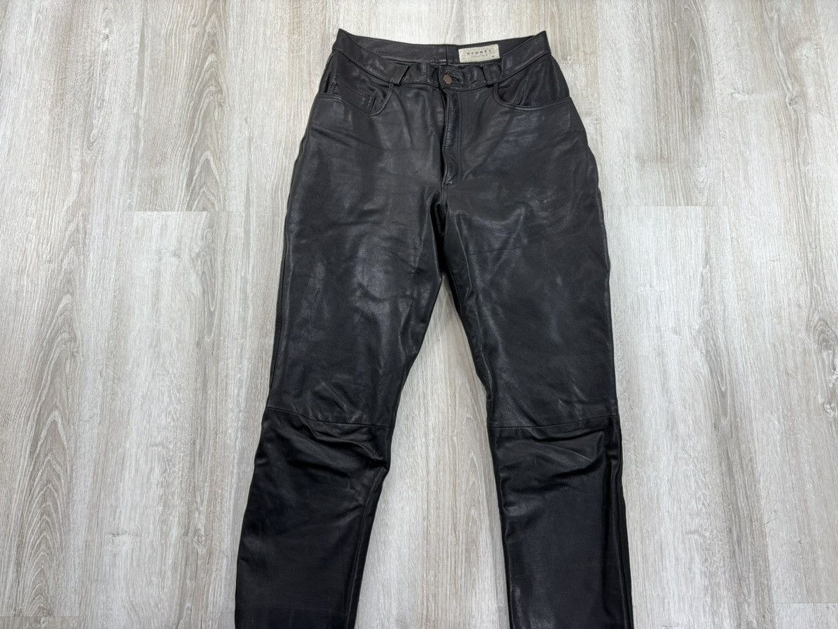 Genuine Leather × Leather × Vintage Womens biker moto leather pants Hennes Collection Size 40 Size 24" / US 00 / IT 34 - 2 Thumbnail