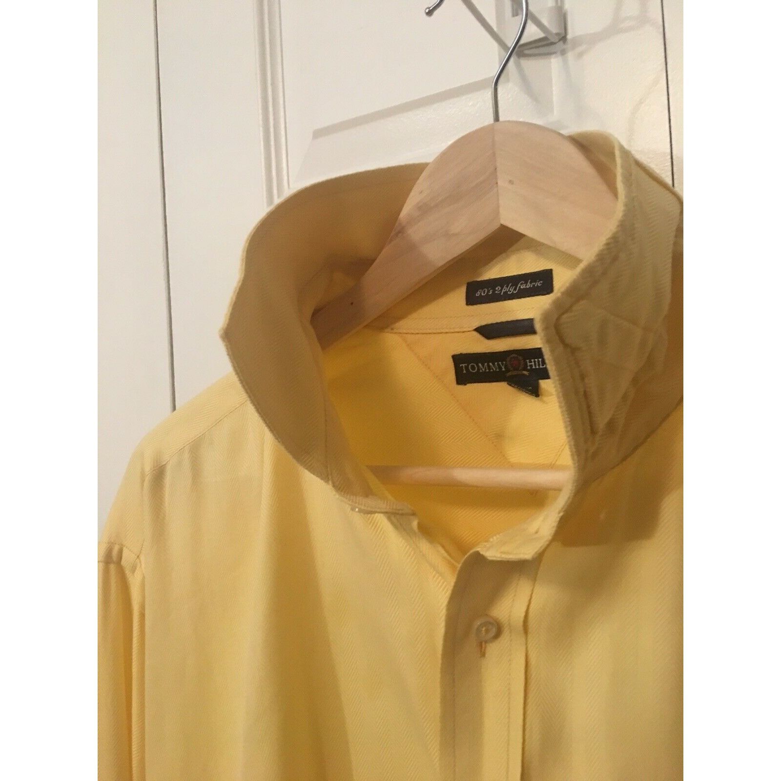 Tommy Hilfiger Tommy Hilfiger "80's 2 PLY Fabric Cotton" Yellow Button Fron Size US XL / EU 56 / 4 - 3 Thumbnail
