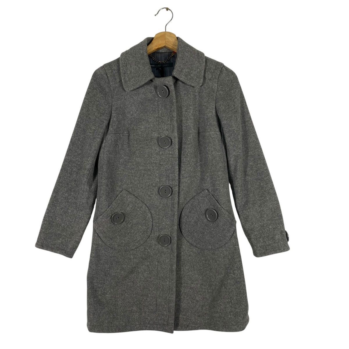 Marc Jacobs Marc By Marc Jacobs Wool Blend Coat XS Size Grey Colour Size XS / US 0-2 / IT 36-38 - 1 Thumbnail