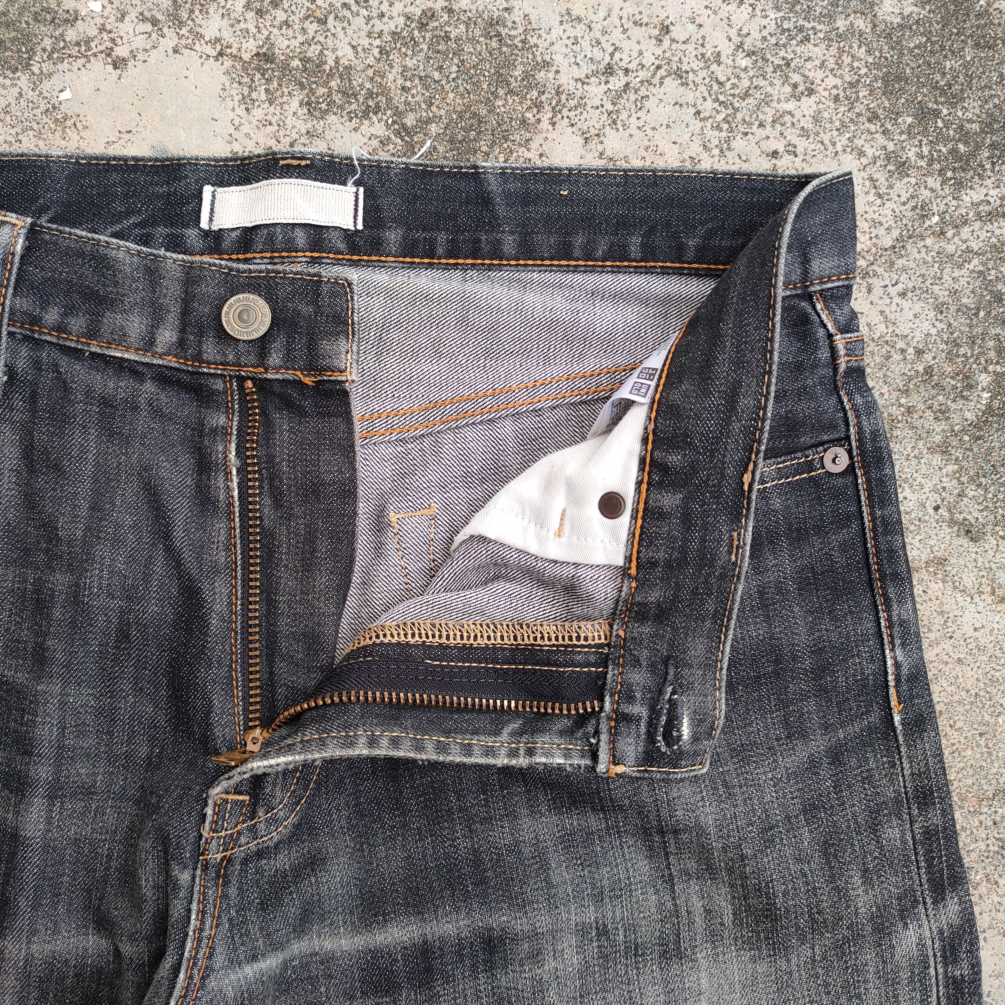 Japanese Brand vintage Japan faded black ripped jeans denim pants Size US 33 - 7 Thumbnail
