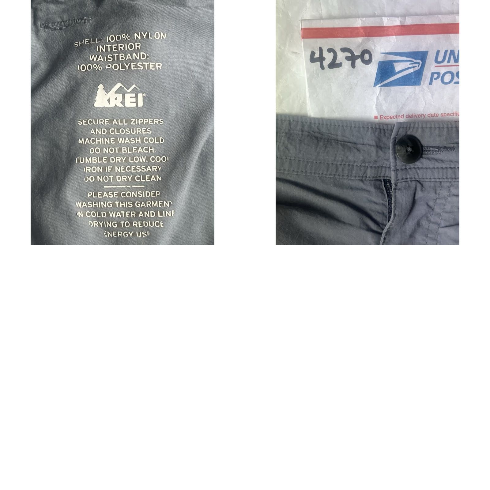 Vintage REI Cargo Shorts Mens Large Gray Outdoor Casual Workwear Size US 33 - 9 Thumbnail