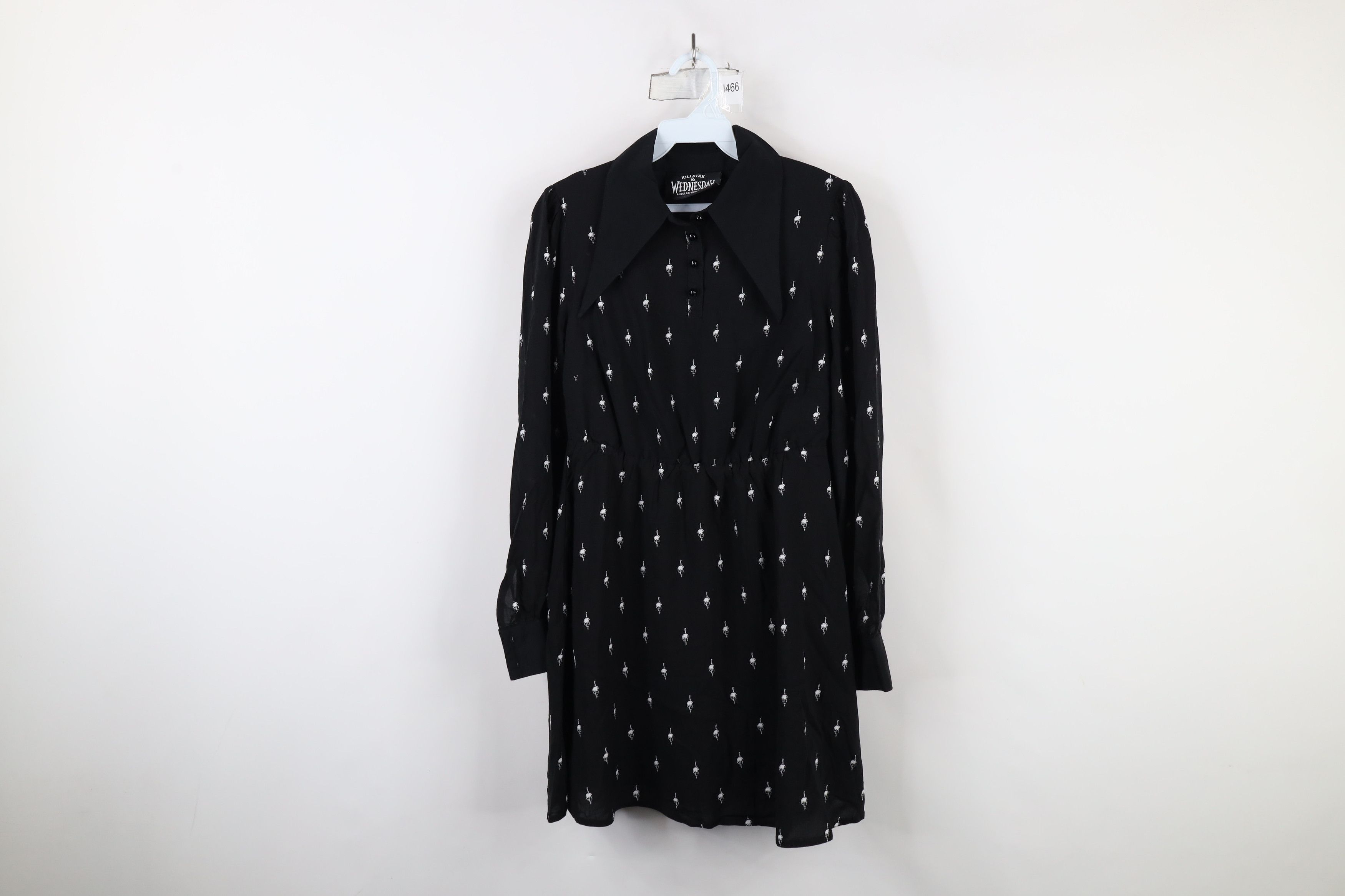 Vintage Y2K Goth Wednesday Addams Family Skull Knife Dress Size S / US 4 / IT 40 - 1 Thumbnail