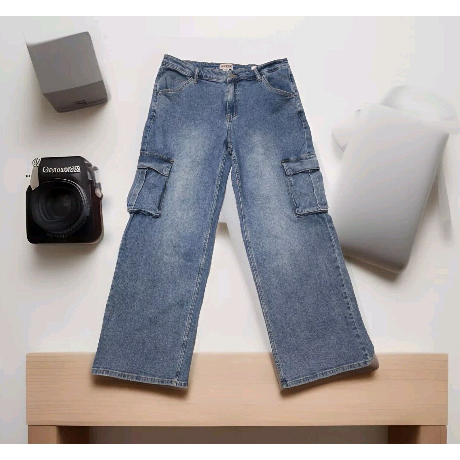 Guess Guess VTG 90s Cargo Pants Baggy Wide-leg Grunge 33 (36×30) Size US 33 - 1 Thumbnail
