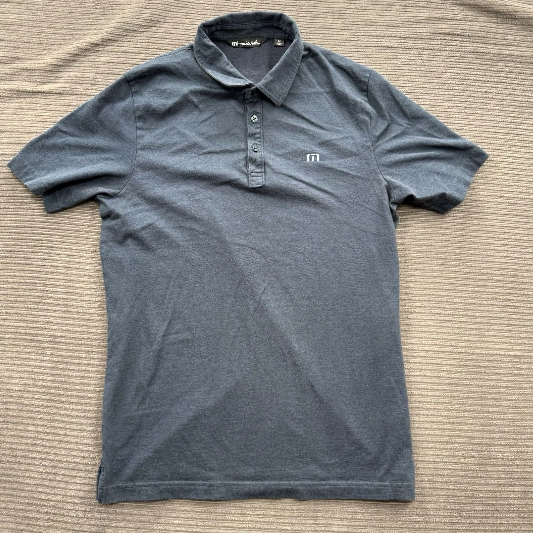 TravisMathew Travis Mathew Polo Shirt Men Medium Blue Pima Cotton Golf Golfing Outdoors Brand: Size US M / EU 48-50 / 2 - 2 Thumbnail
