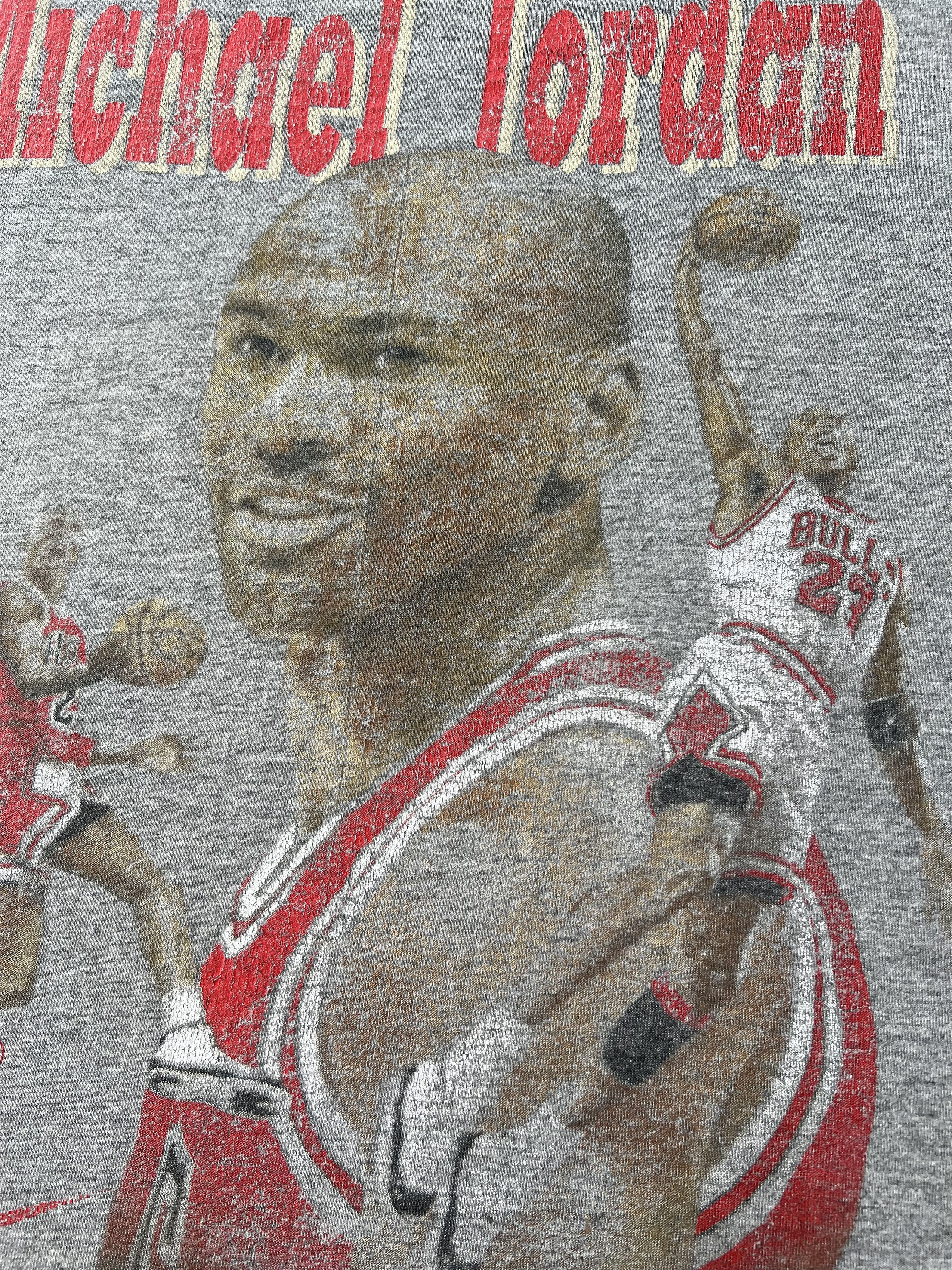 Vintage Vintage 90s Jordan Michael Chicago Bull Nike Boot T-shirt Size US L / EU 52-54 / 3 - 4 Thumbnail