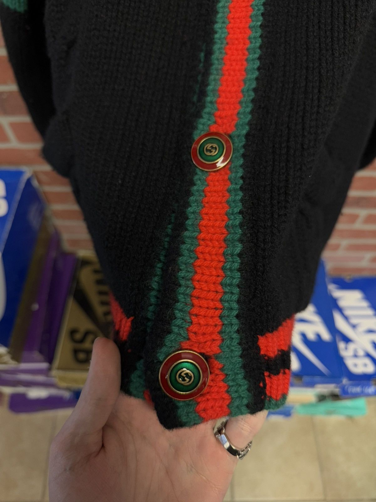 Gucci Gucci Cable Knit Cardigan Size (XXXL) Flawless 🧼 Size US XXL / EU 58 / 5 - 7 Thumbnail