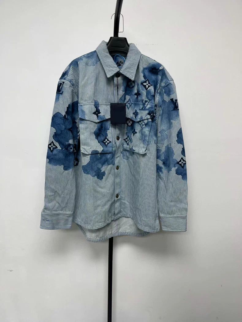 Louis Vuitton Louis Vuitton Striped Logo Print Casual Long Sleeve Shirt Size US M / EU 48-50 / 2 - 1 Thumbnail