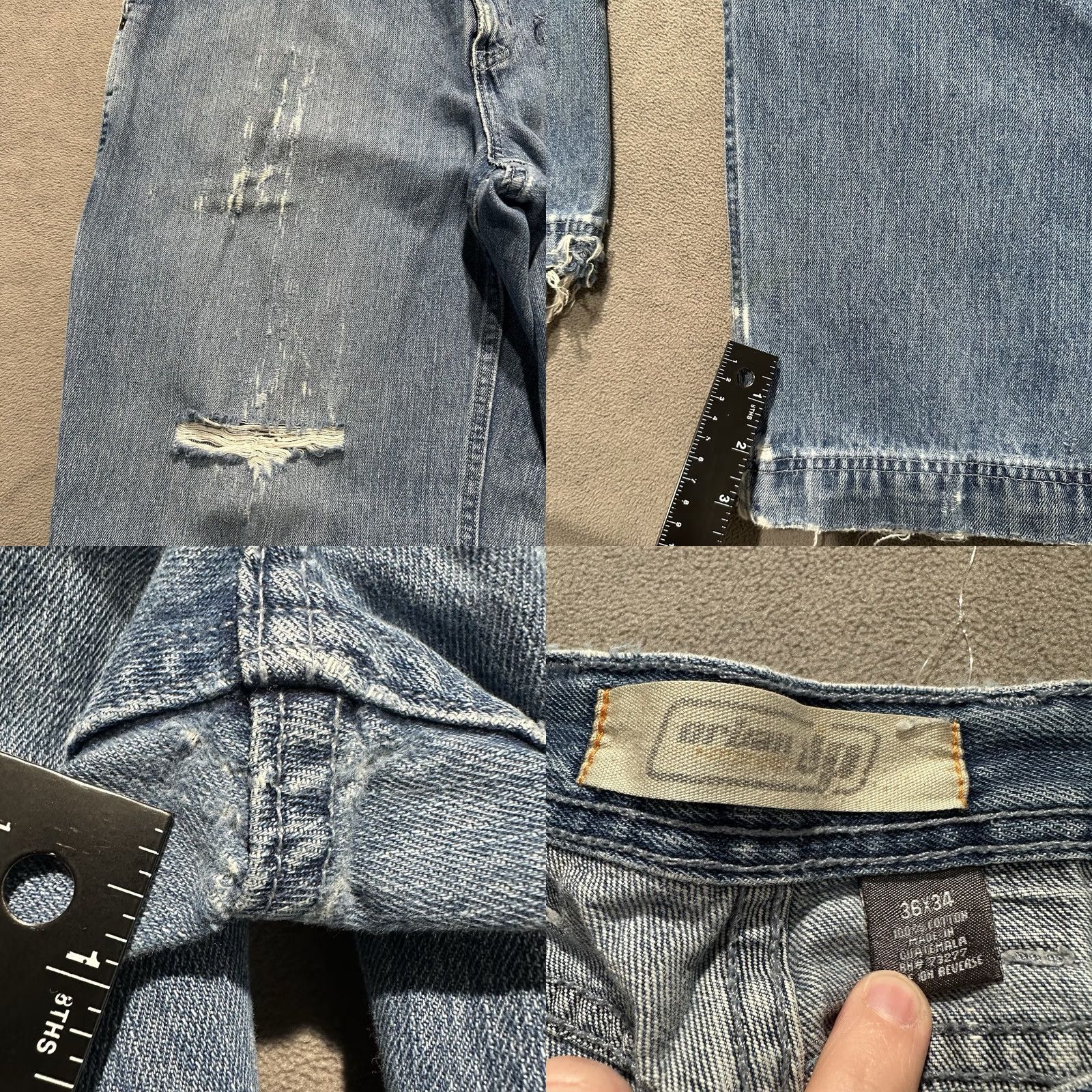 Vintage VINTAGE Urban Pipeline Jeans Mens 36x34 Blue Denim Carpenter Baggy Loose Grunge Y2K FAIR Size US 36 / EU 52 - 8 Thumbnail