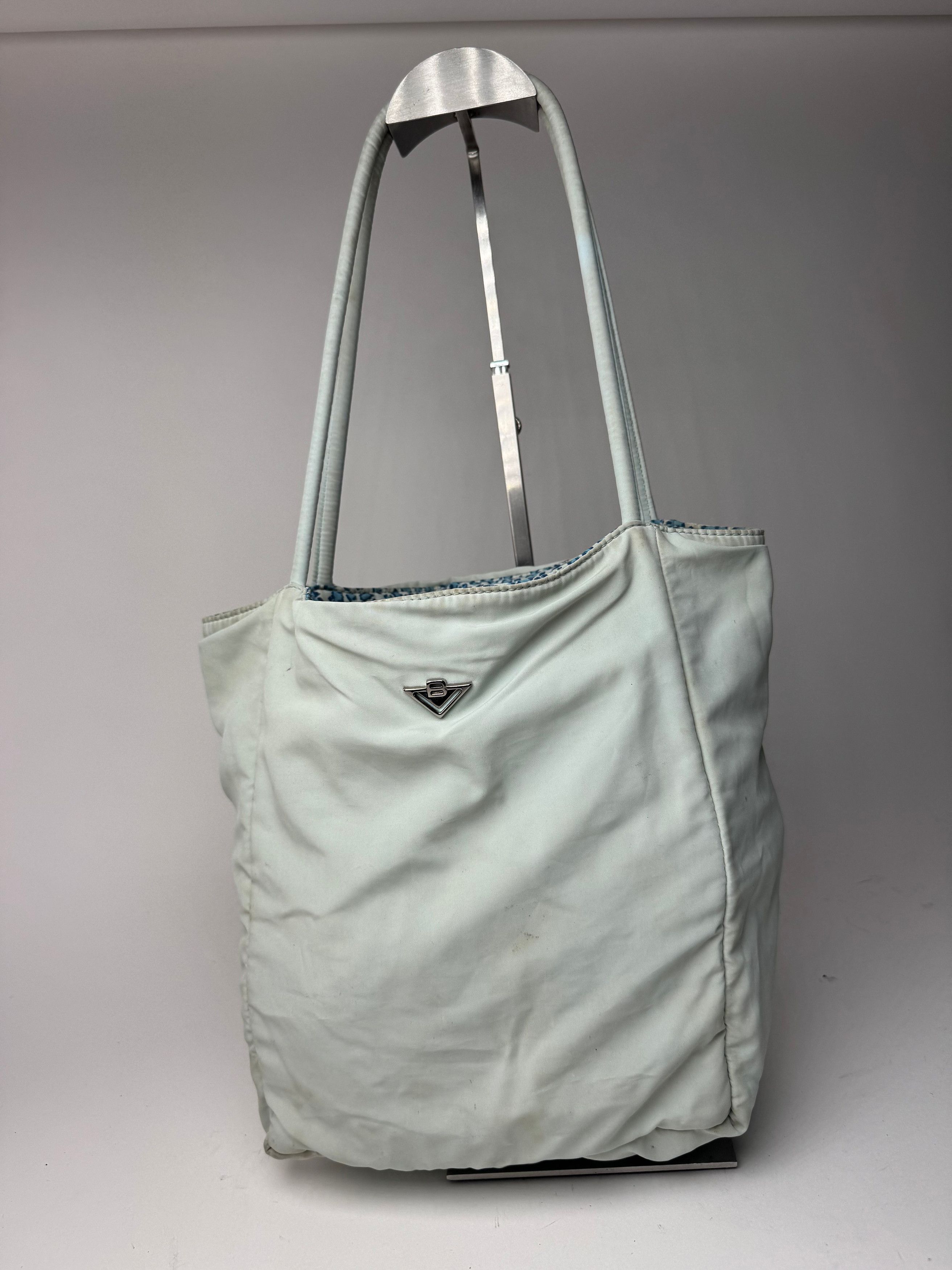 Vintage Bottega Veneta Reversible Shopper bag turquoise