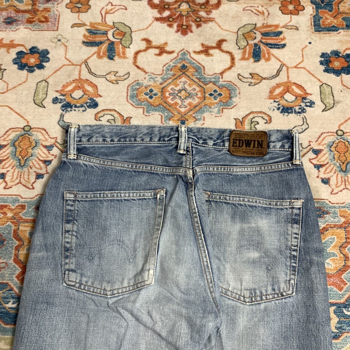 Edwin vintage 90s Edwin 505 distressed selvedge redline jeansdenim Size US 30 / EU 46 - 9 Thumbnail