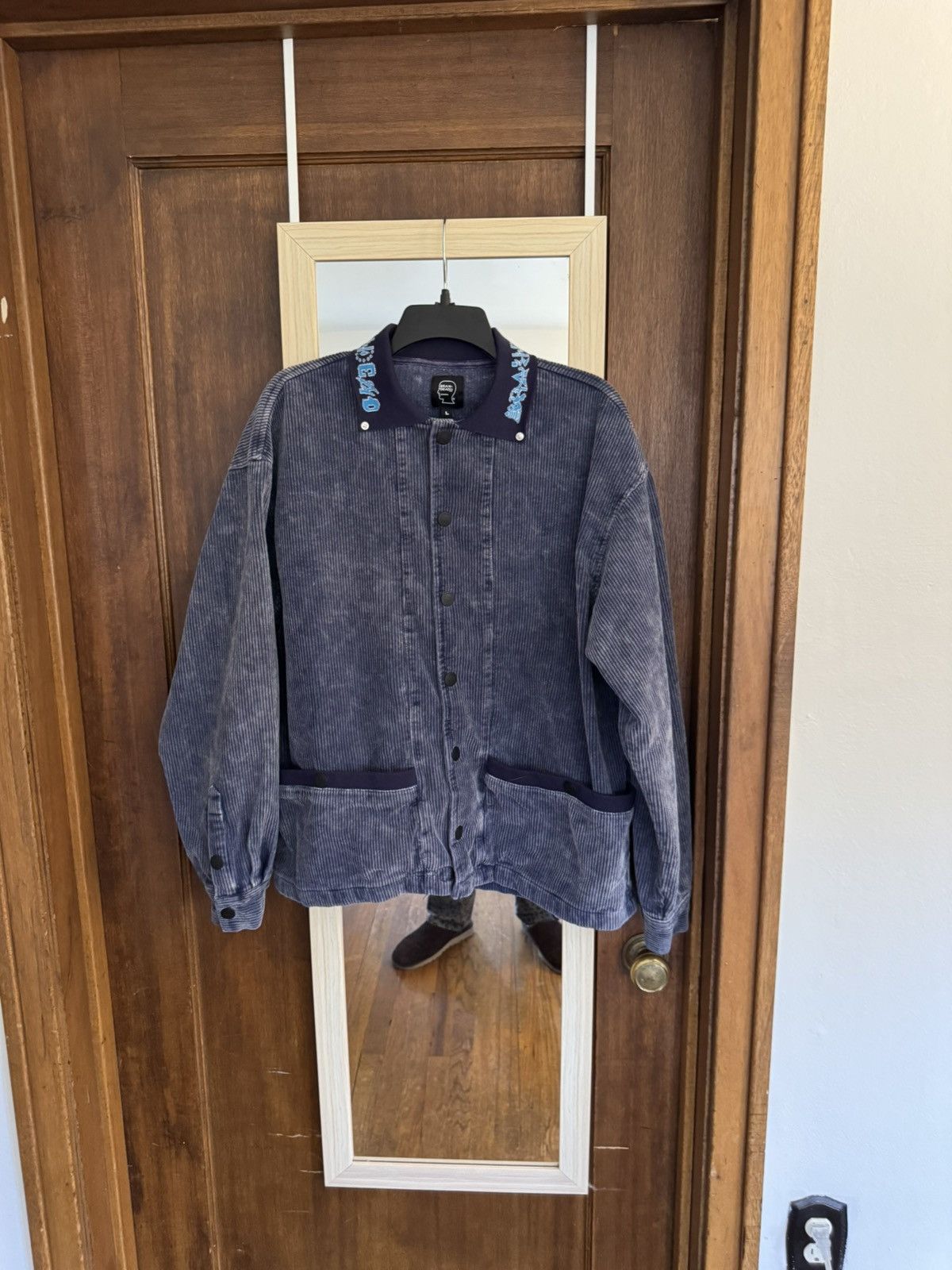 Brain Dead Brain Dead Bleached Cord Cabana Shirt (Navy) Size US L / EU 52-54 / 3 - 1 Thumbnail