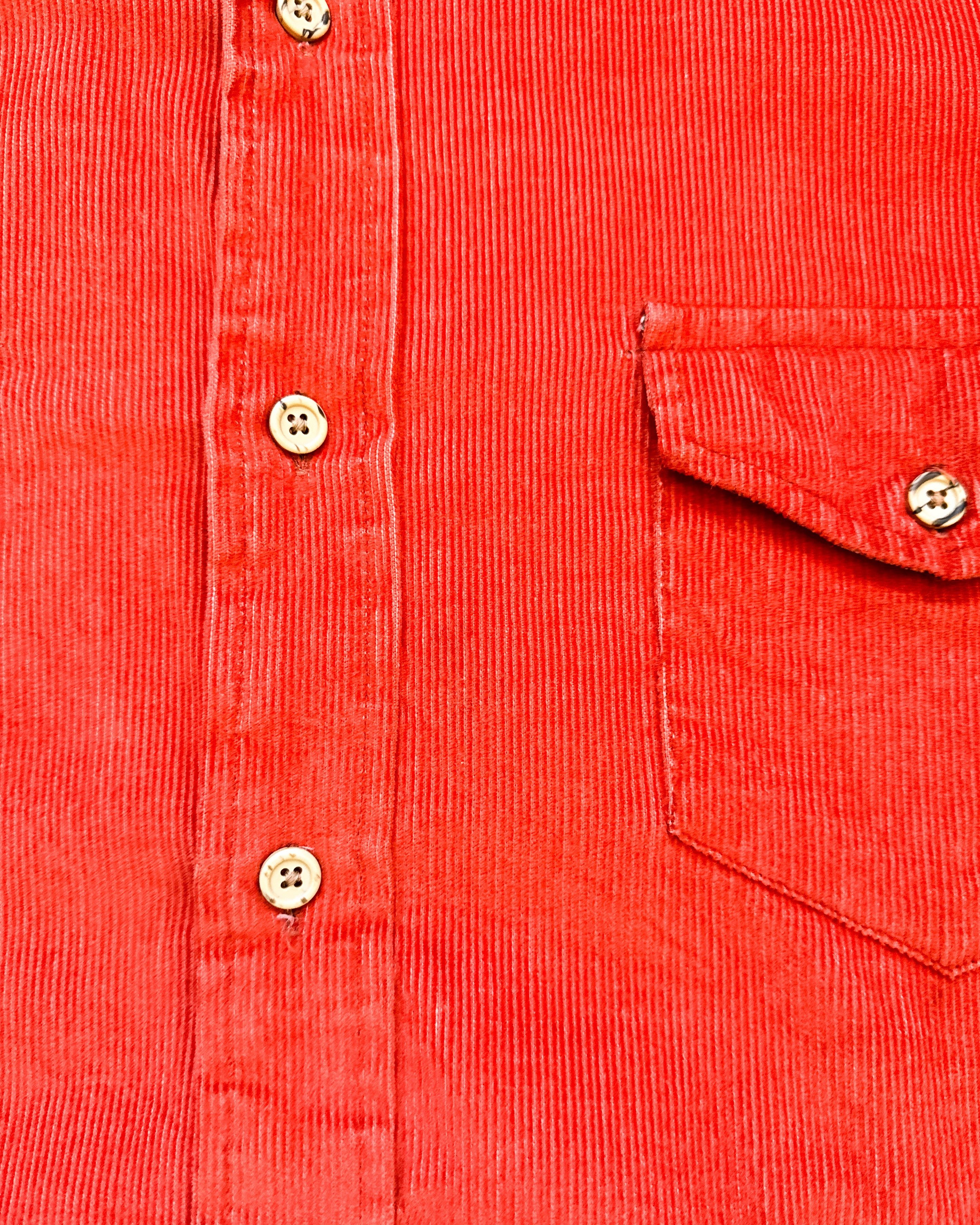 Vintage Vintage 1970s Vaughn Orange Corduroy Shirt Flannel Men's L Size US L / EU 52-54 / 3 - 3 Thumbnail