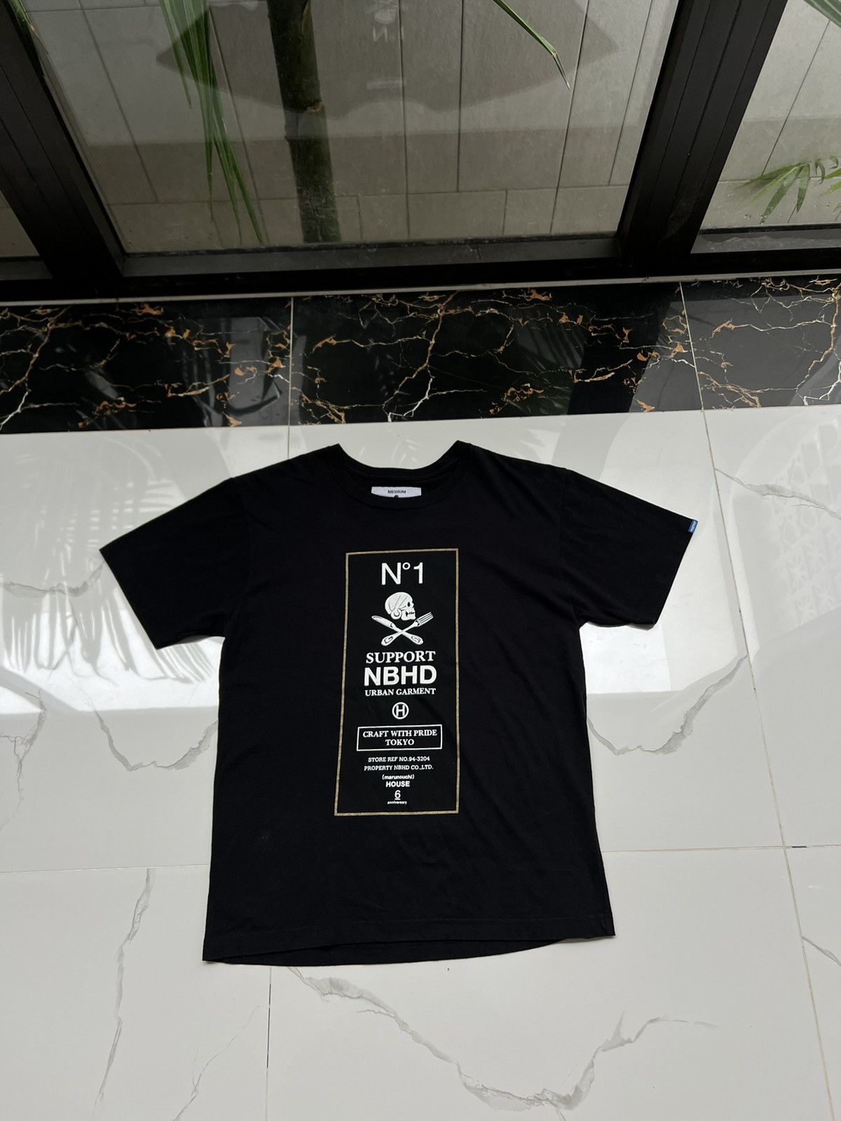 Neighborhood × Vintage 90’s NEIGHBORHOOD RARE RETRO SKULL SUPPORT NBHD TEE Y2K Size US M / EU 48-50 / 2 - 1 Thumbnail