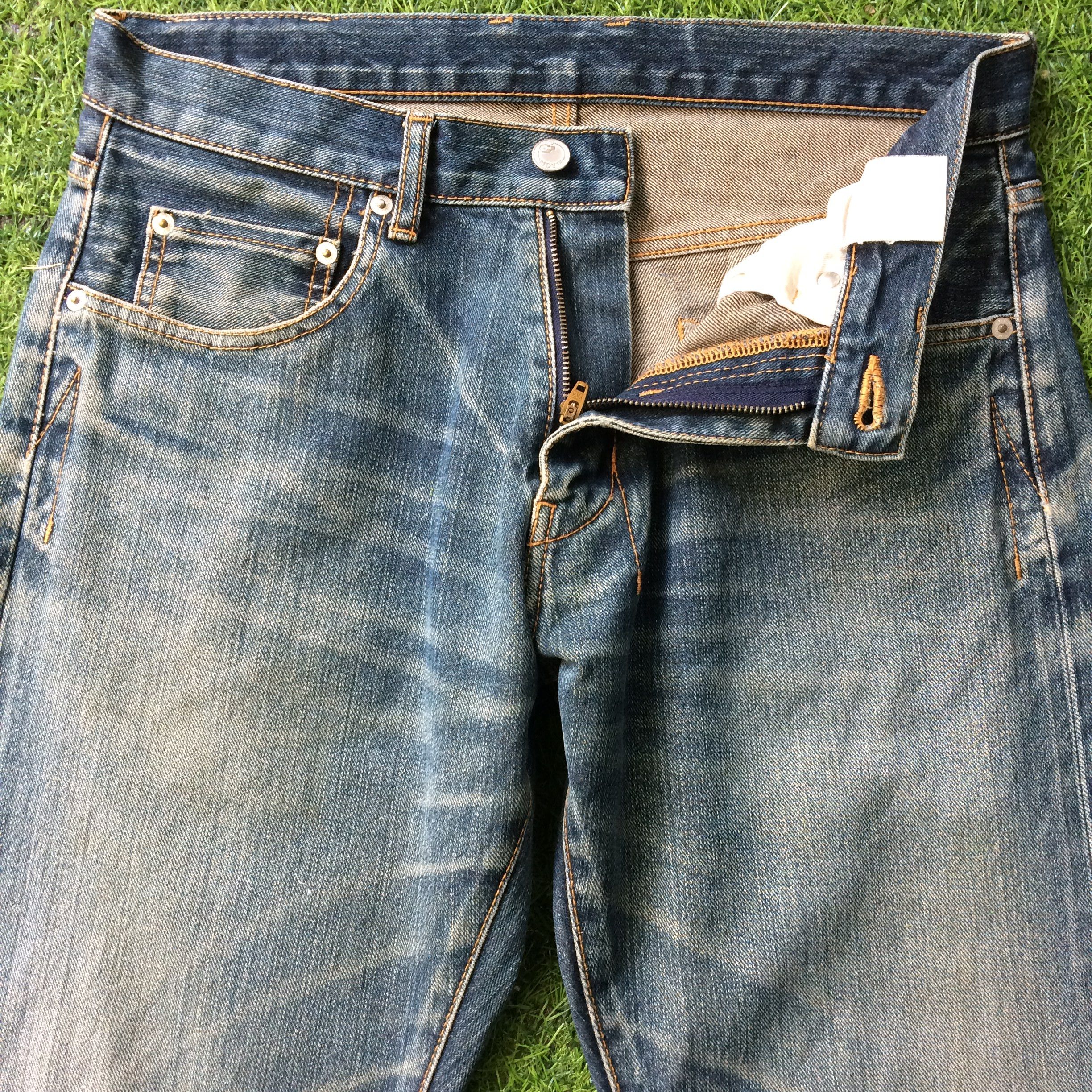 Japanese Brand Distressed Japanese Selvedge Denim #D-679 Size US 30 / EU 46 - 3 Thumbnail